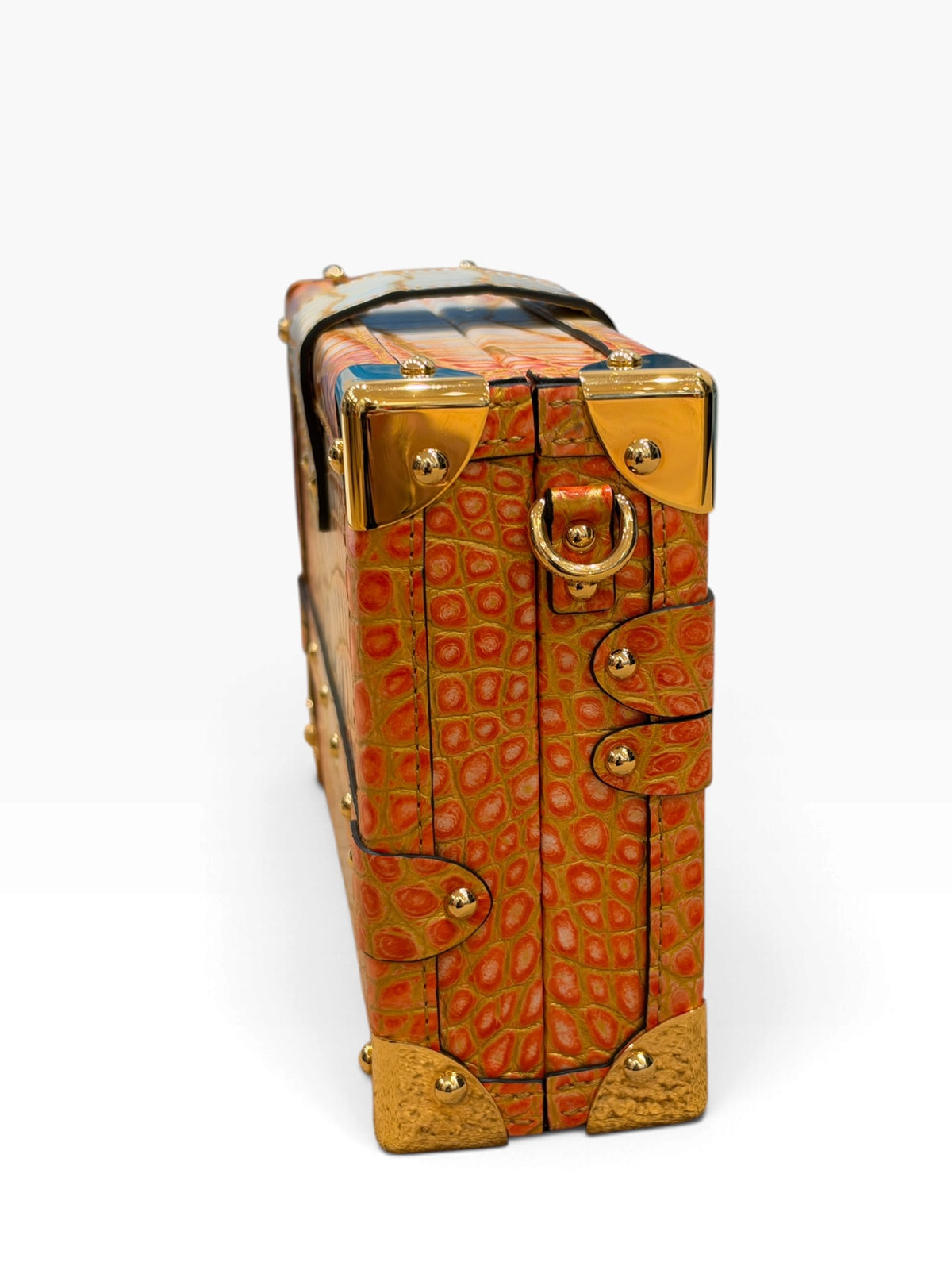 Louis Vuitton - Sac mini malle Trunk alligator