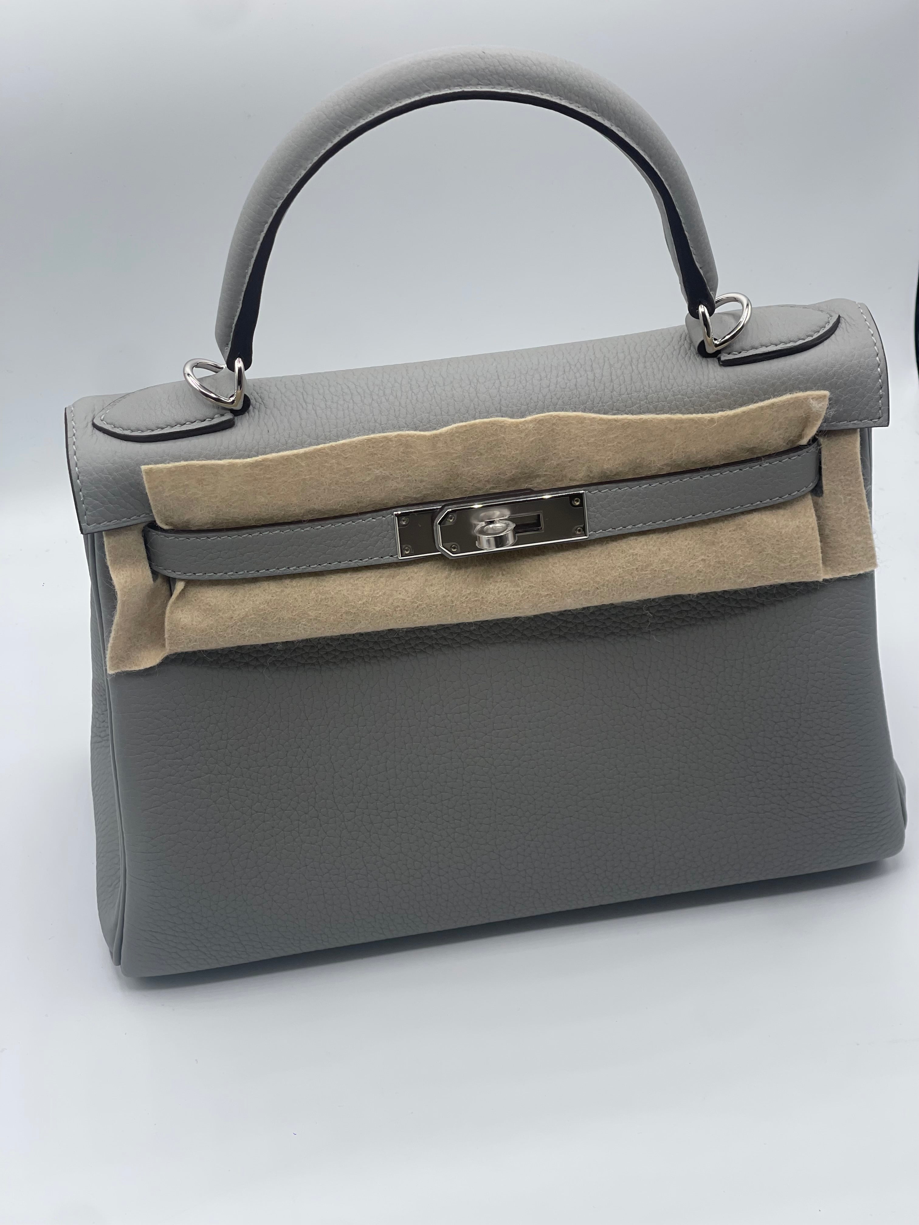 Hermès - Borsa Kelly 28 Grigio Gabbiano
