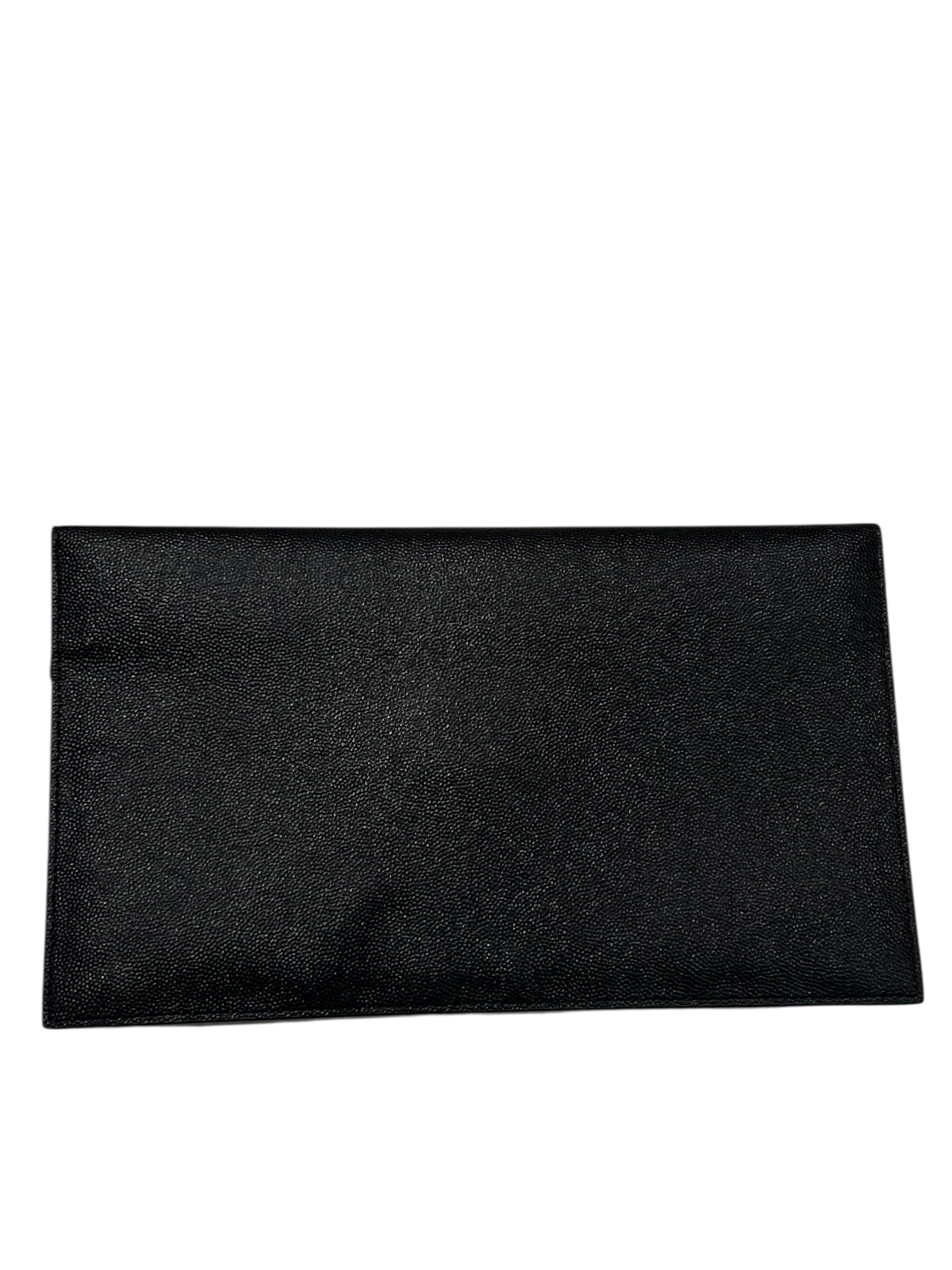 Saint Laurent - pochette uptown cuir noir