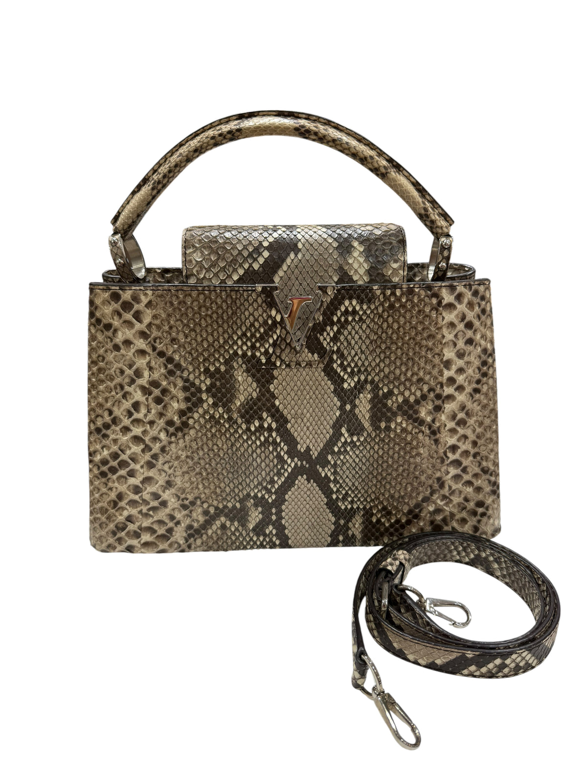 Louis Vuitton – Capucines MM aus natürlichem Pythonleder