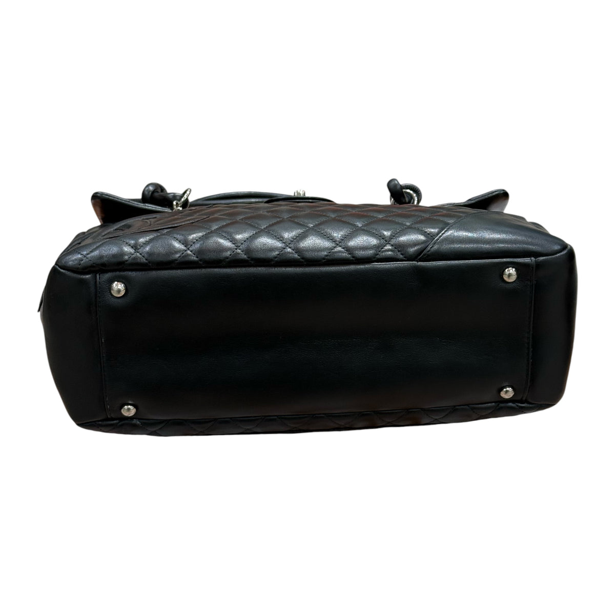 Chanel - sac flap cambon GM cuir noir