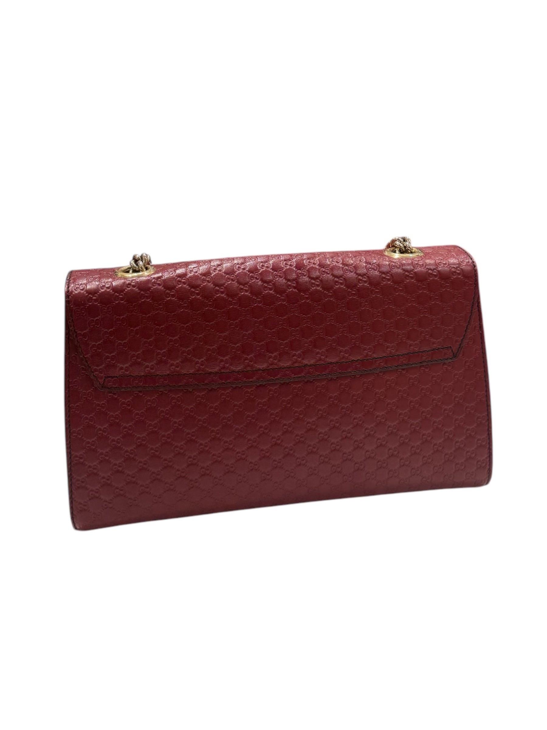 Gucci - Sac Emily cuir monogramme bordeaux