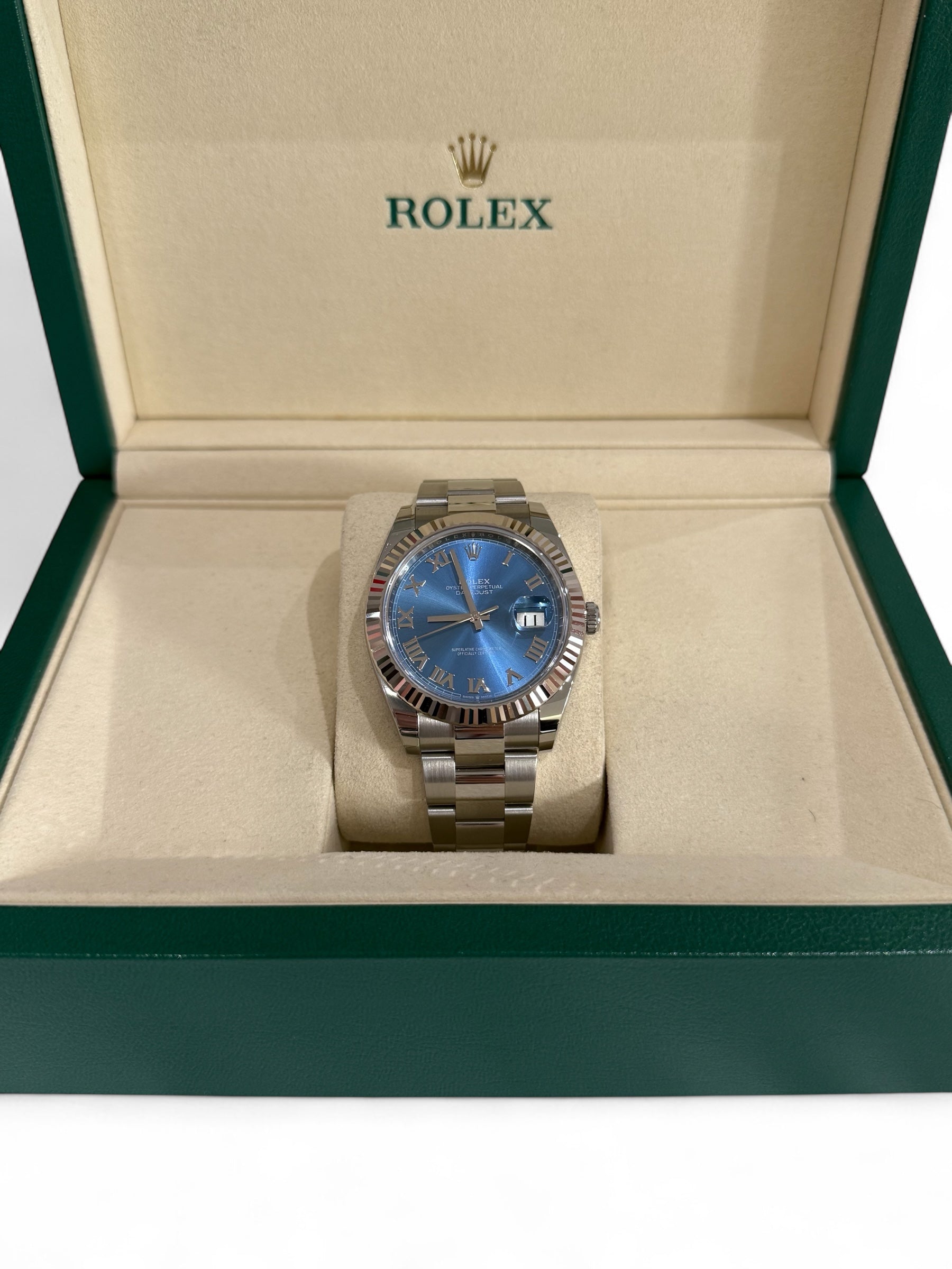 Rolex - Montre DateJust 41mm bleu azzurro