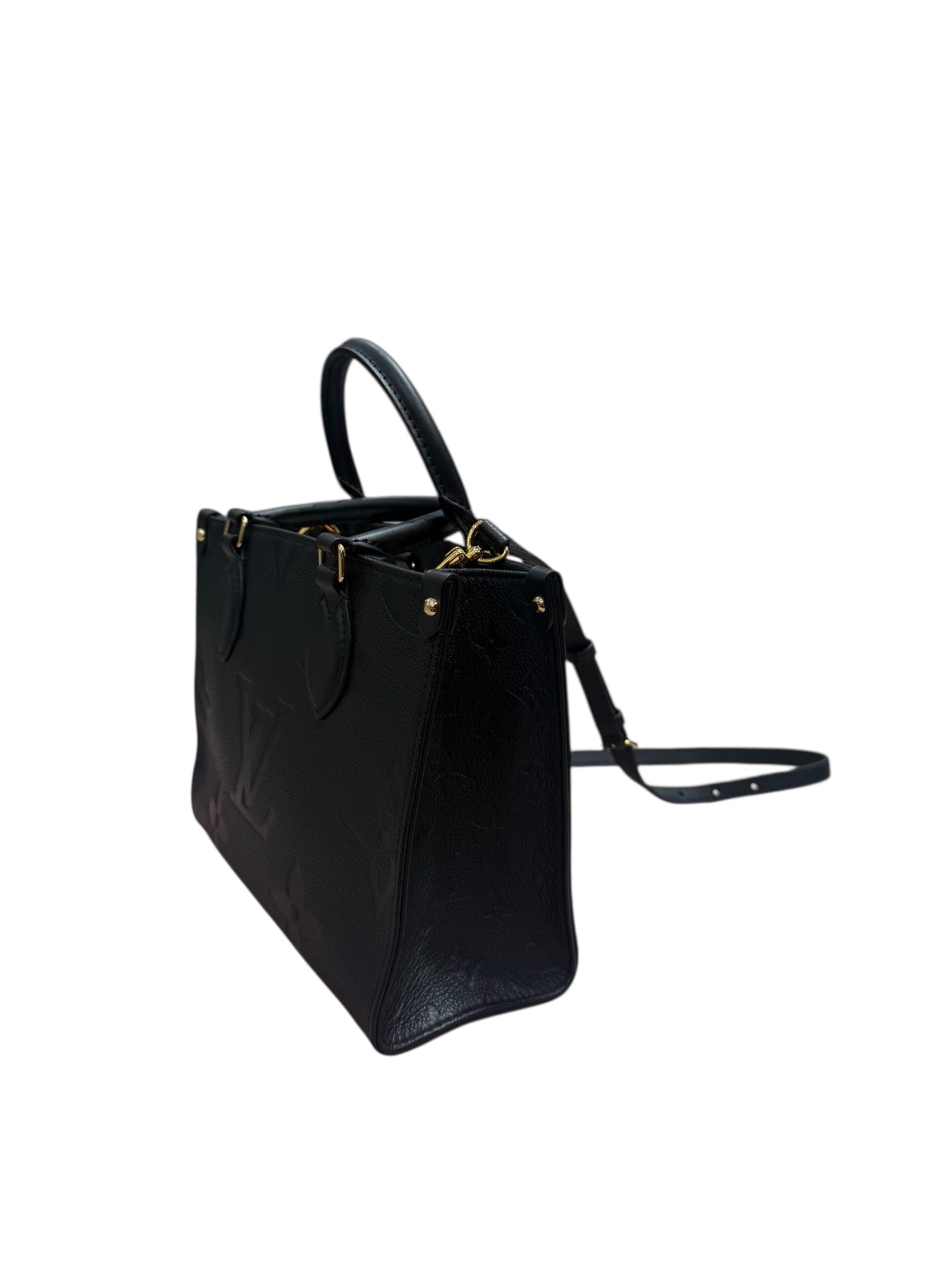 Louis Vuitton - Sac cabas petit Onthego cuir empreinte noir