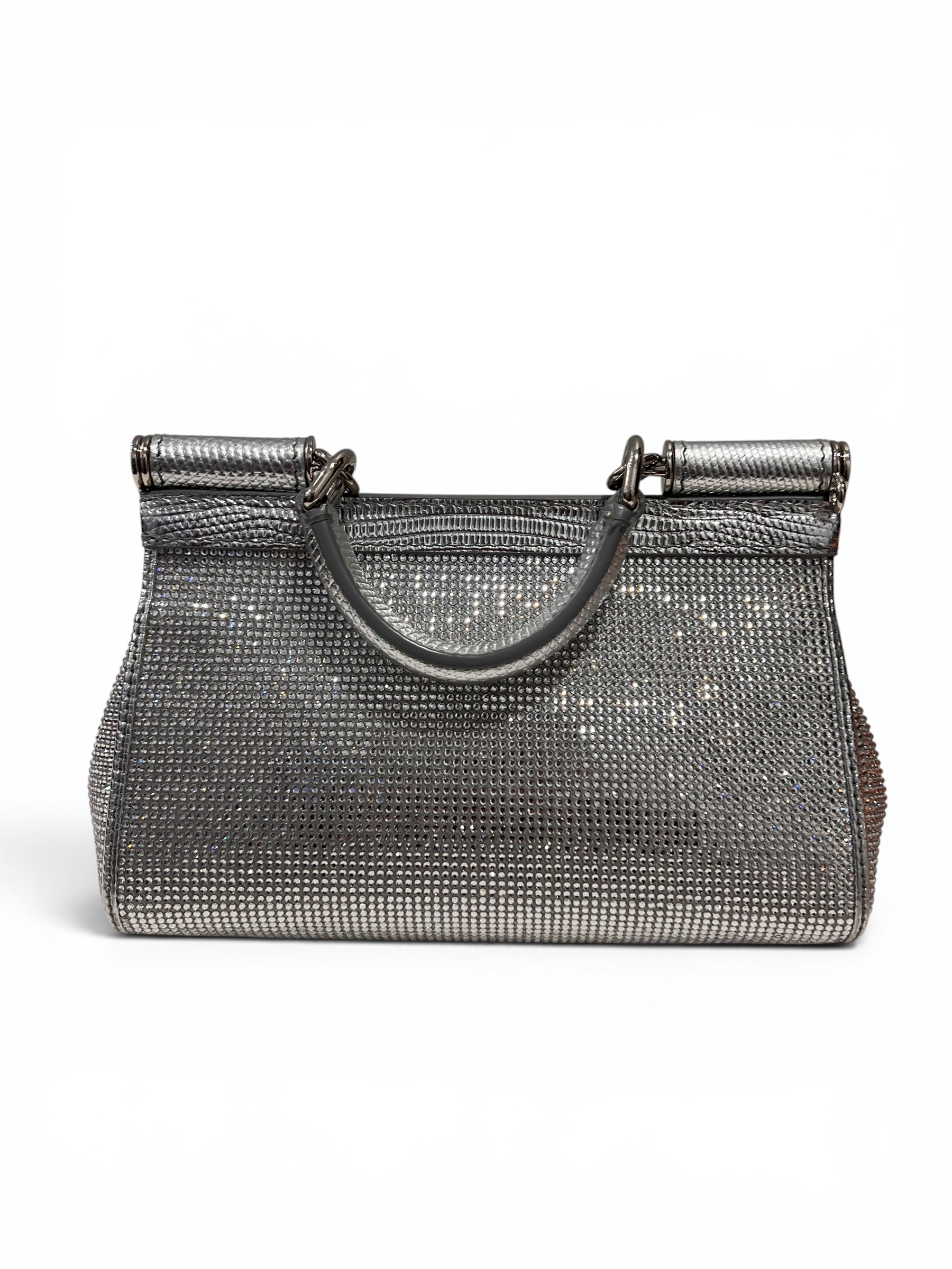 Dolce & Gabbana - Sac Sicily en strass petit modèle
