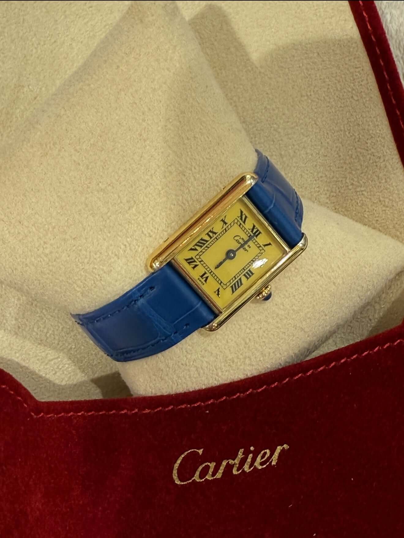 Cartier – Montre Must Tank Vermeil PM cadran ivoire