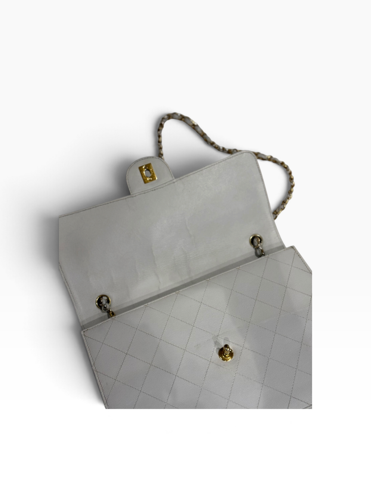 Chanel - Sac Timeless square blanc