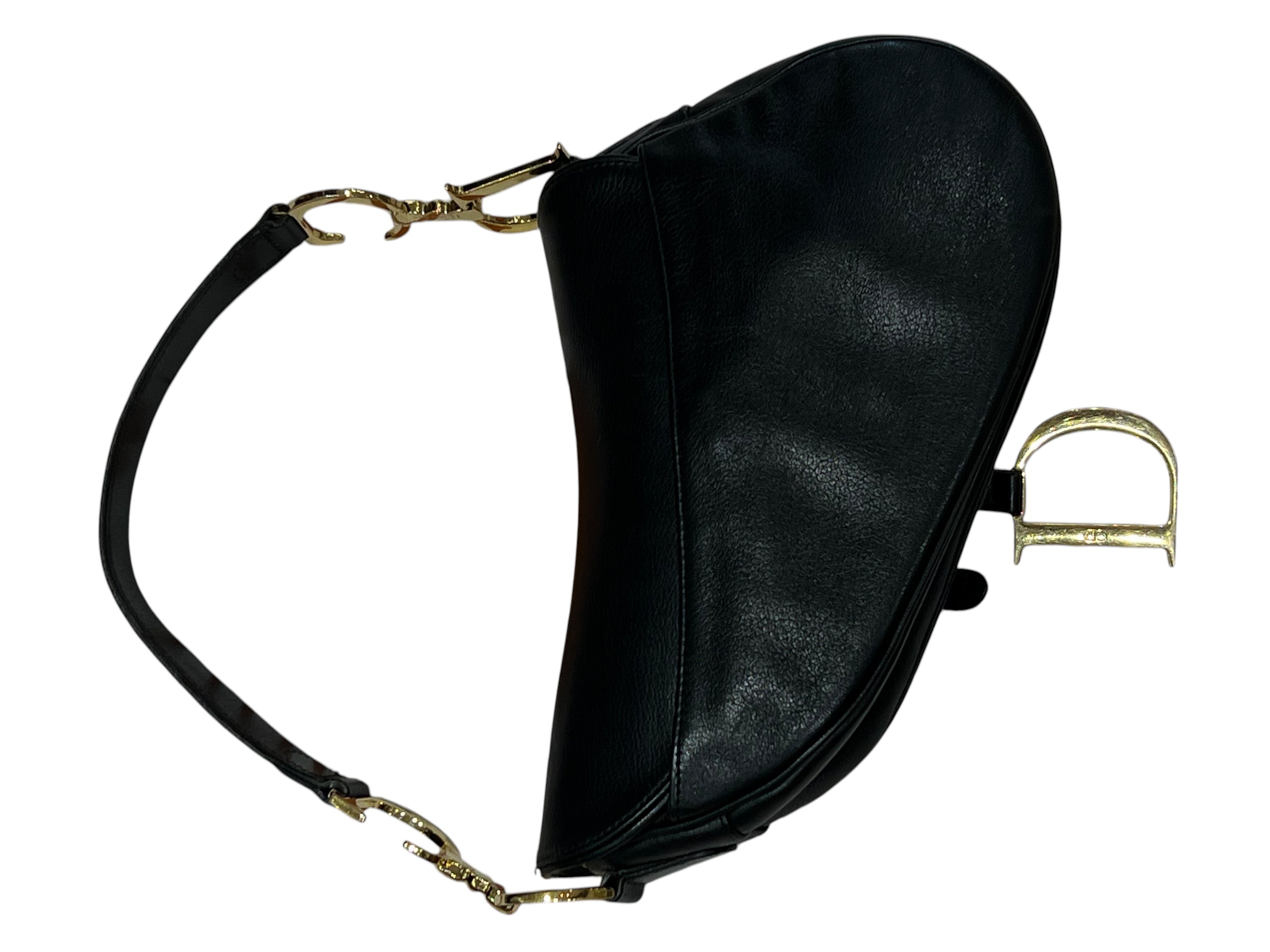Dior - Borsa Saddle in pelle nera vintage