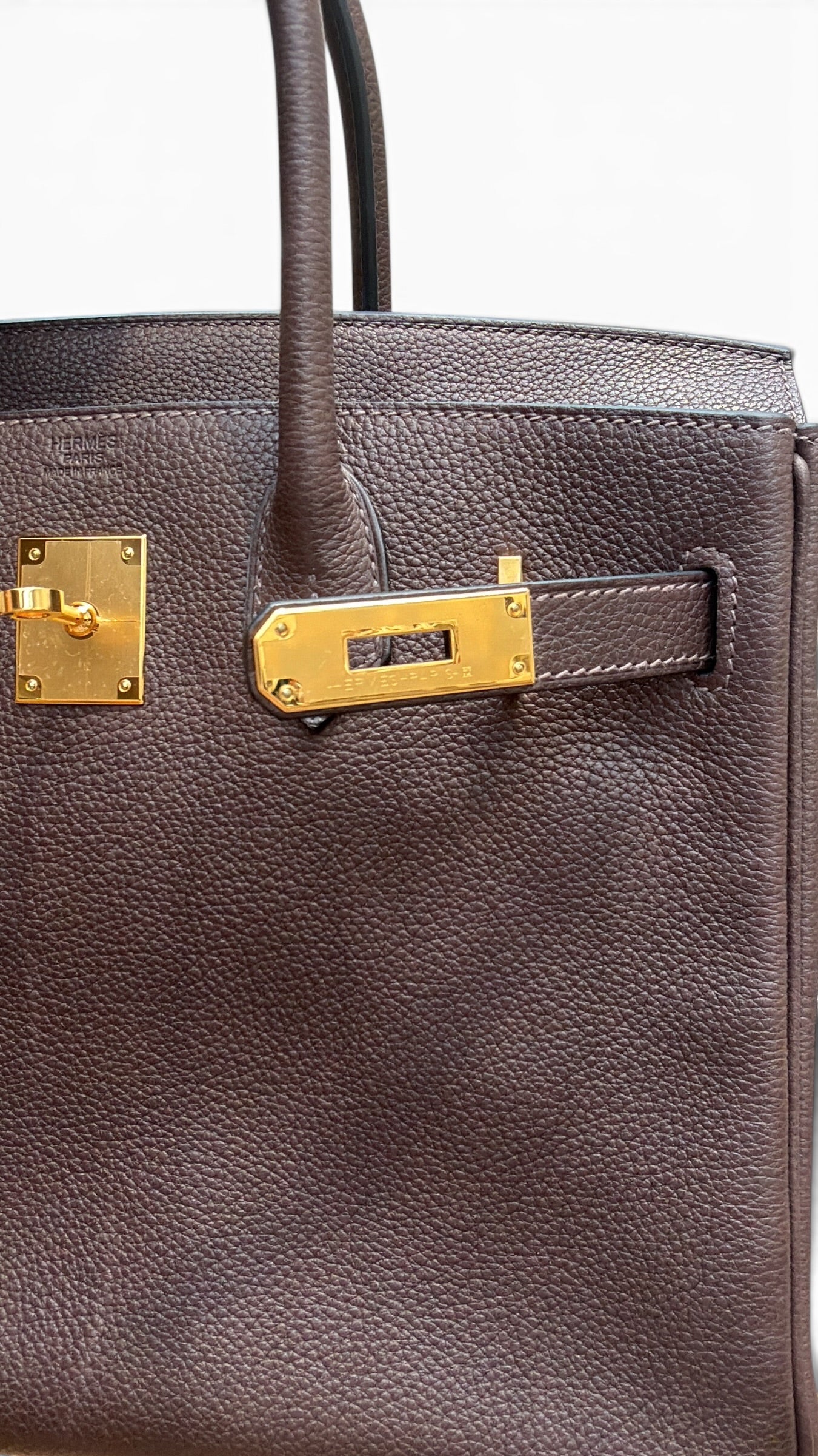 Hermès - Sac Birkin 30 Barenia Ébène