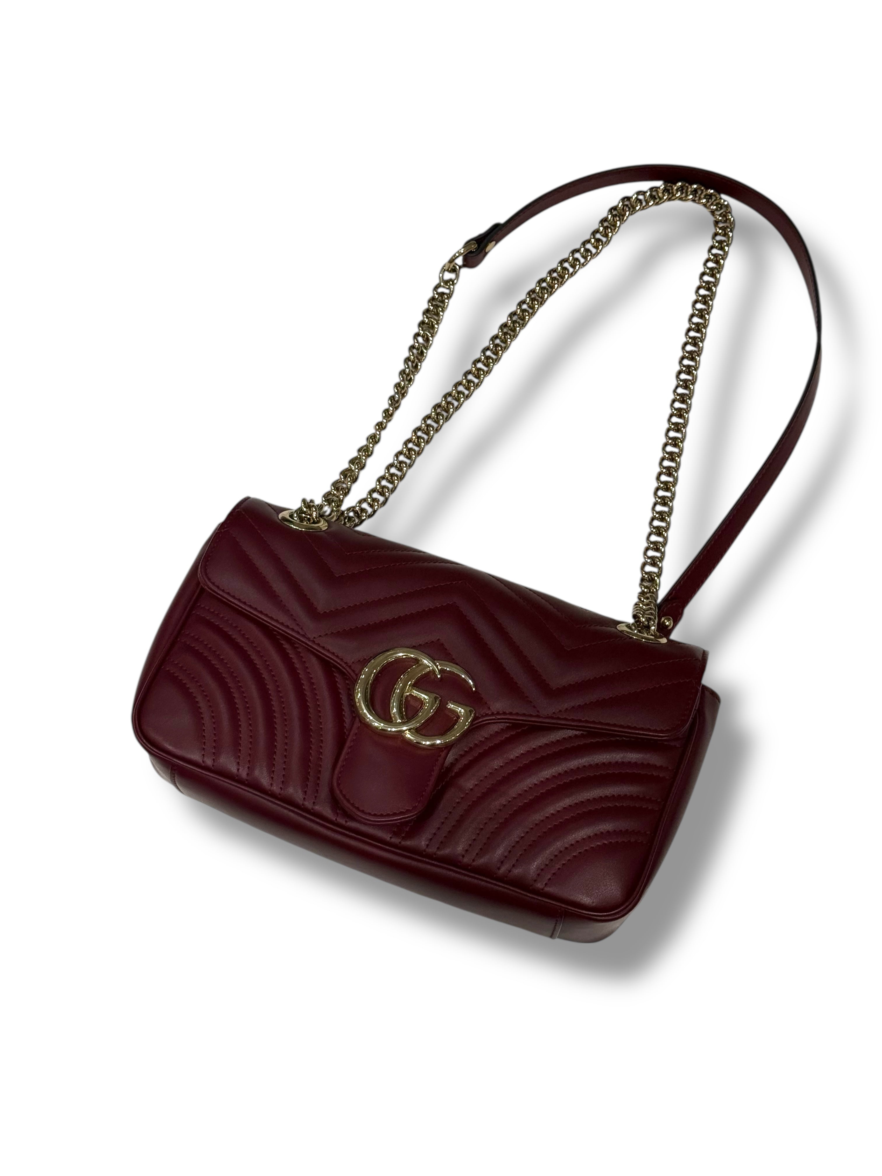 Gucci - Sac GG Marmont MM Bordeaux