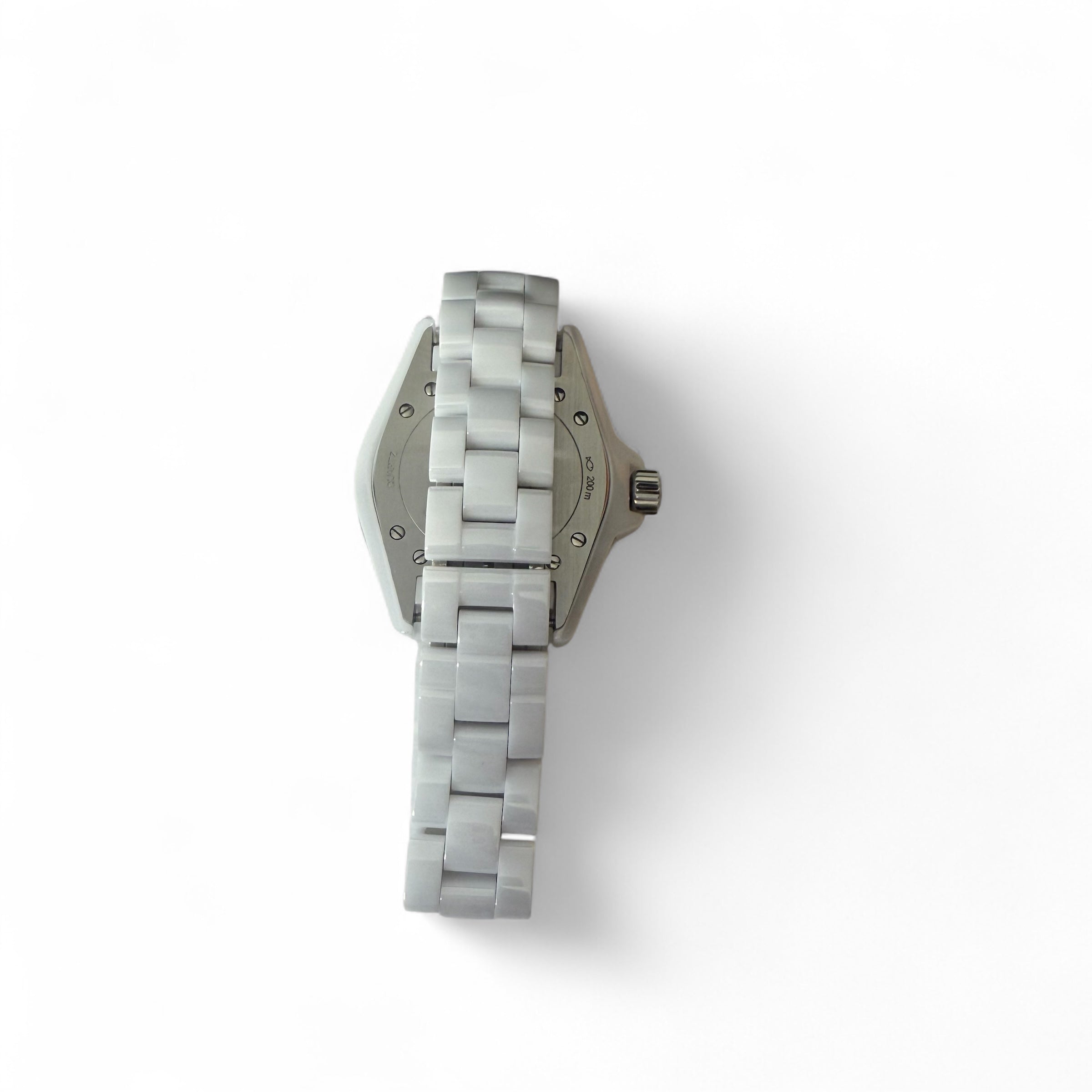 Chanel - Montre J12 blanche et diamants