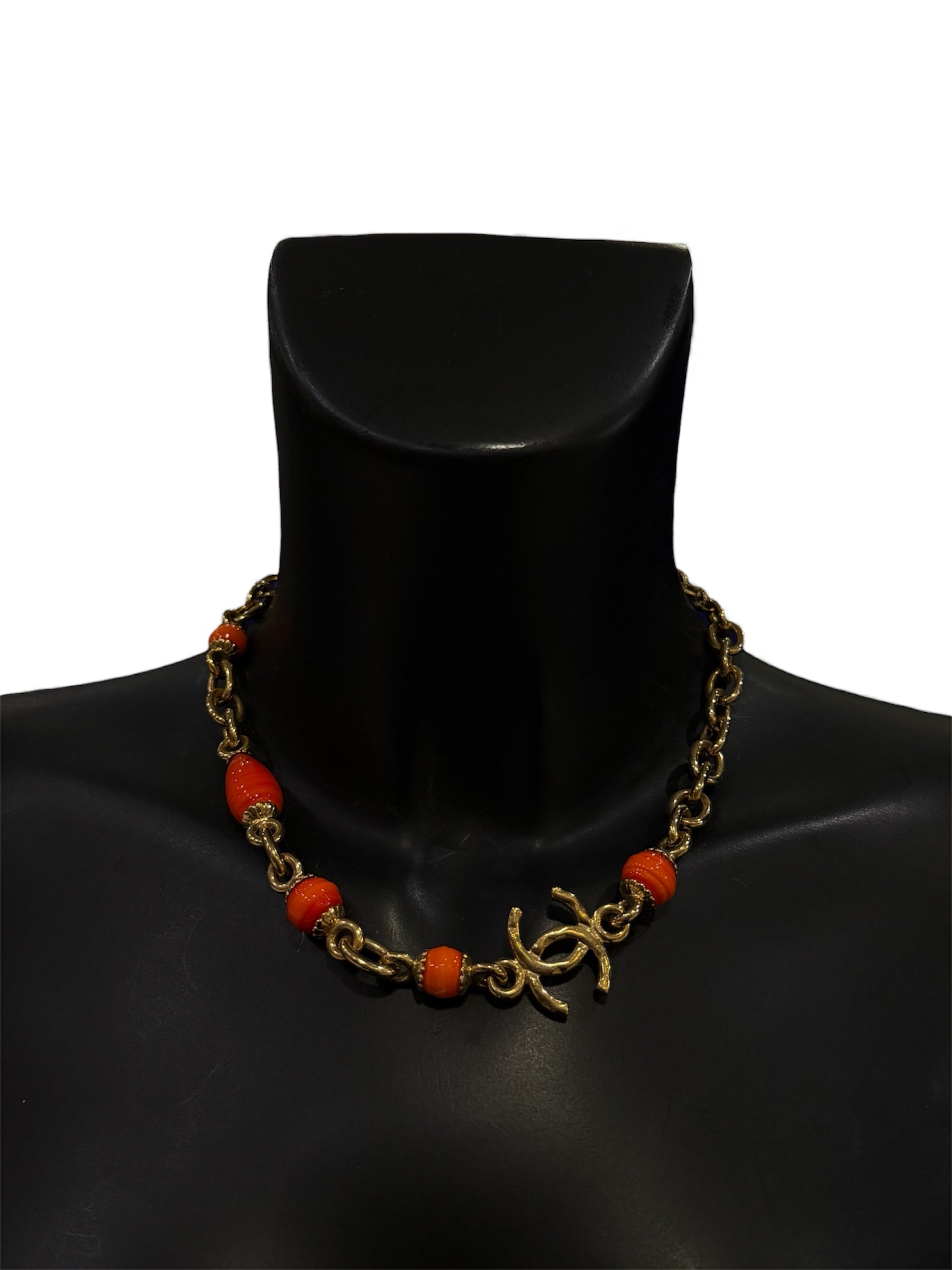 Chanel - Collier Choker orange