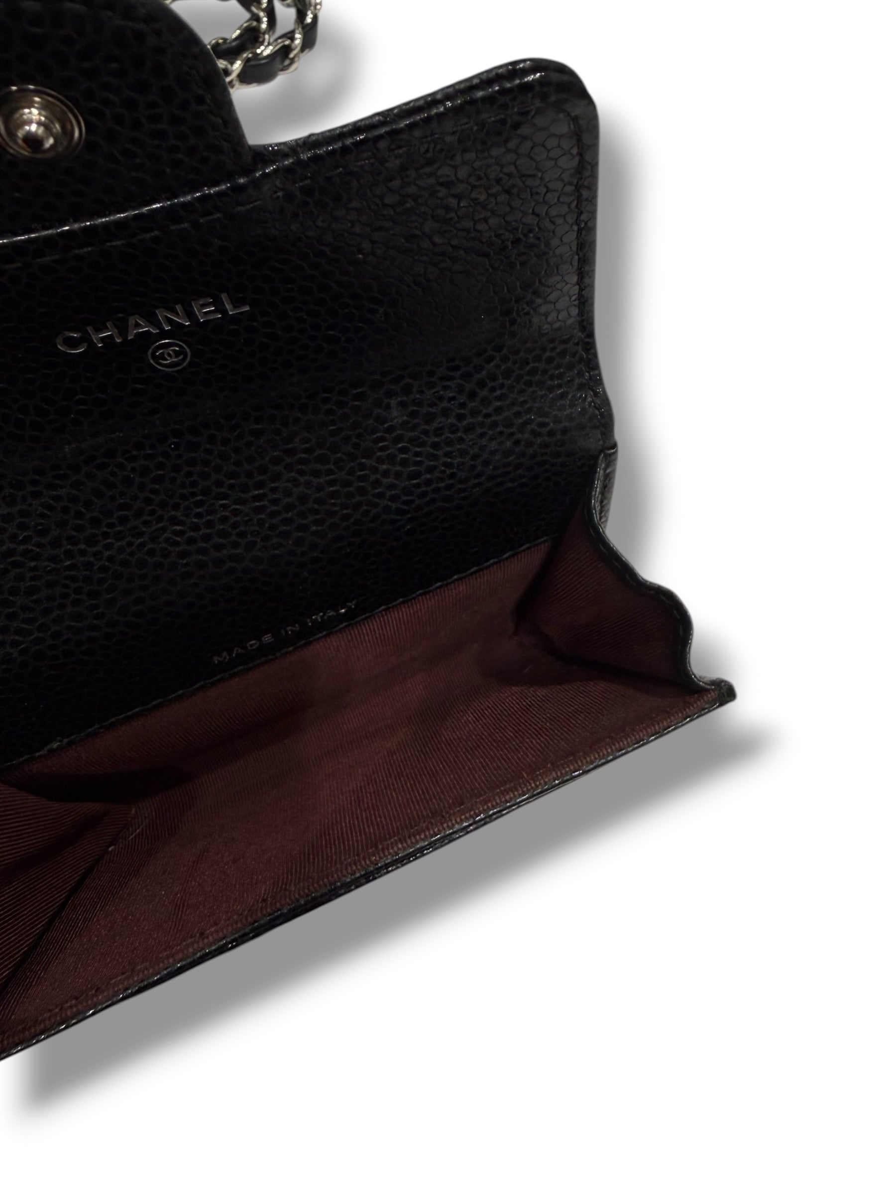 Chanel - Mini portefeuille à rabat noir