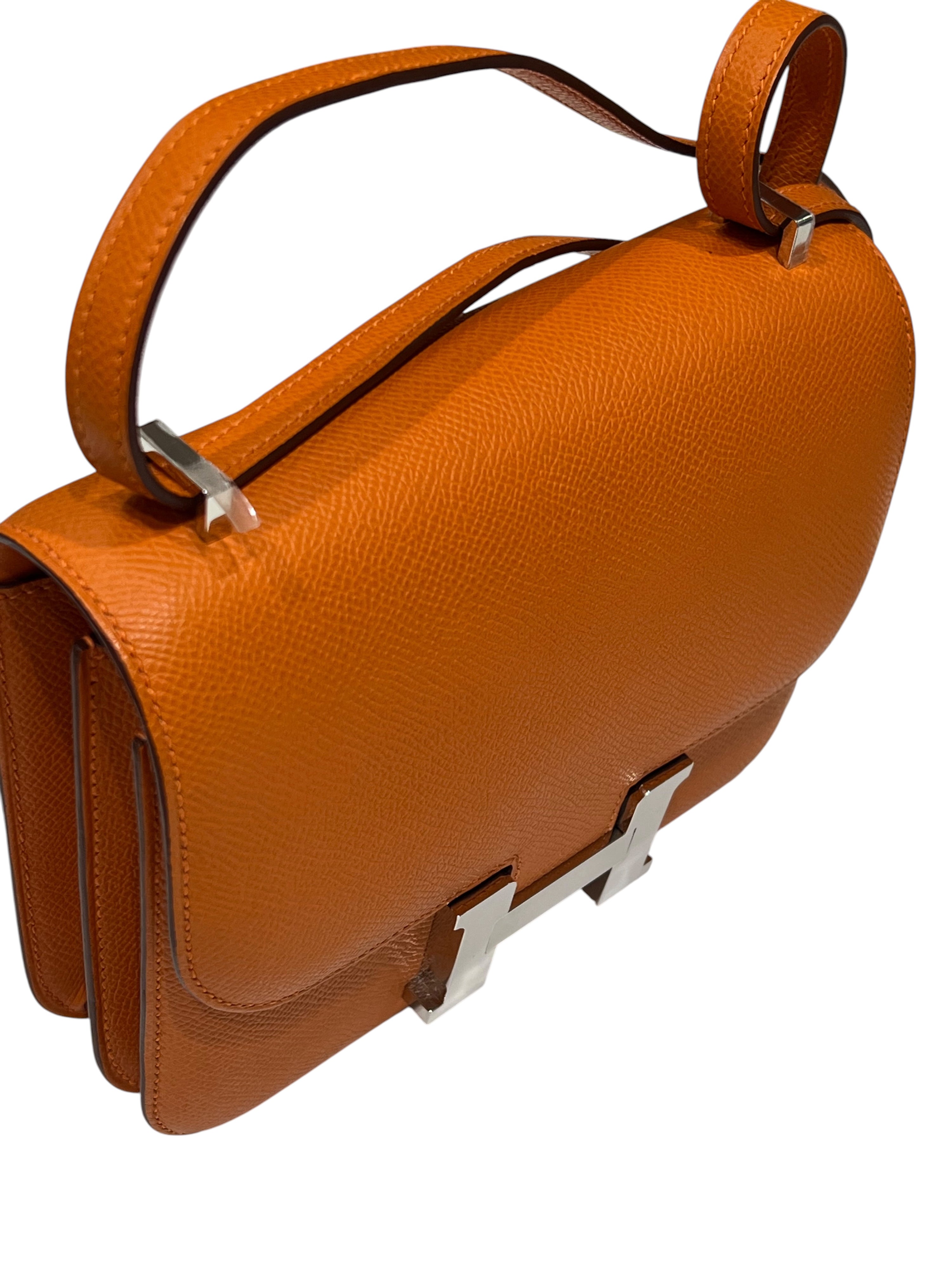 Hermès - sac constance 18 cuir epsom orange