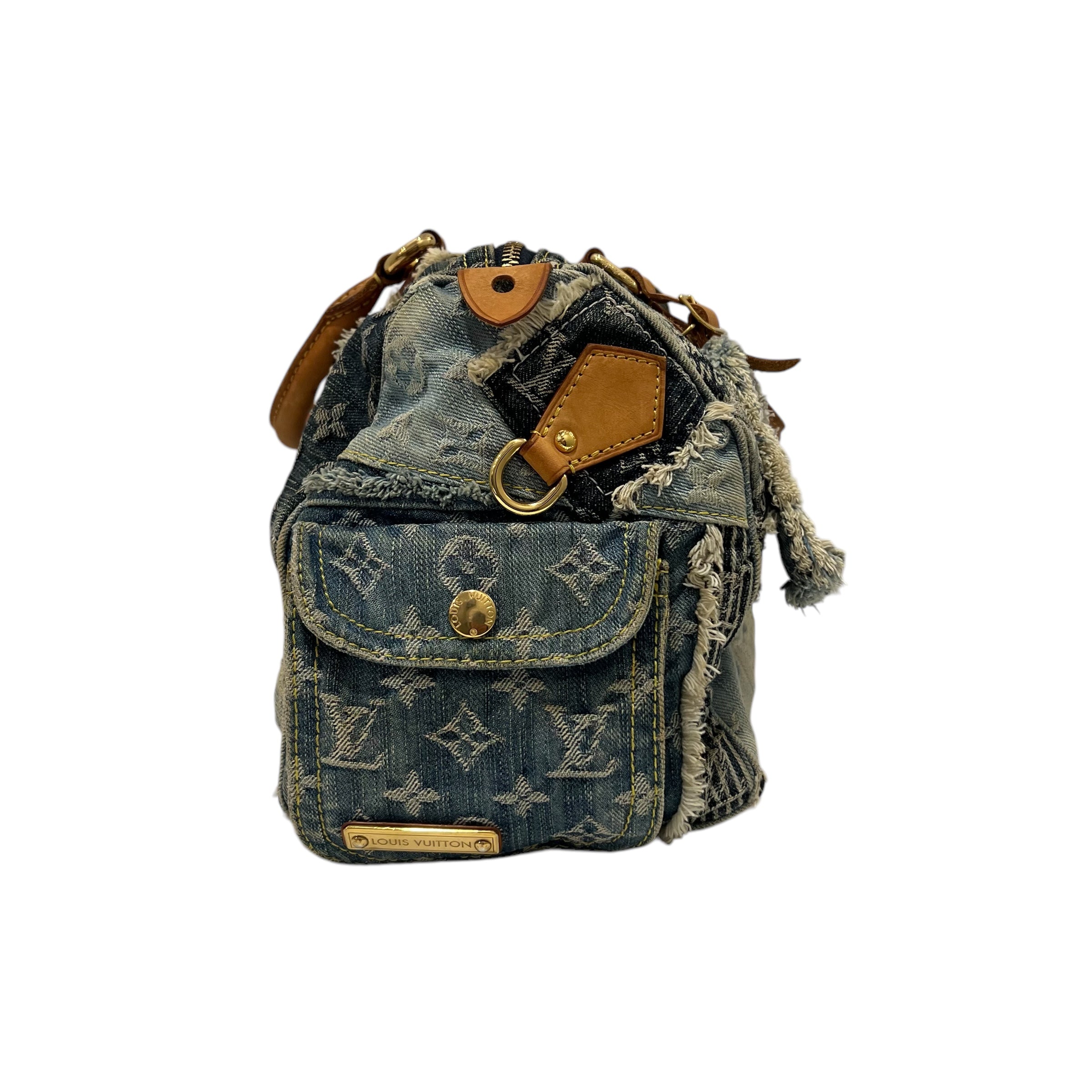 Louis Vuitton - Sac Speedy dénim patchwork