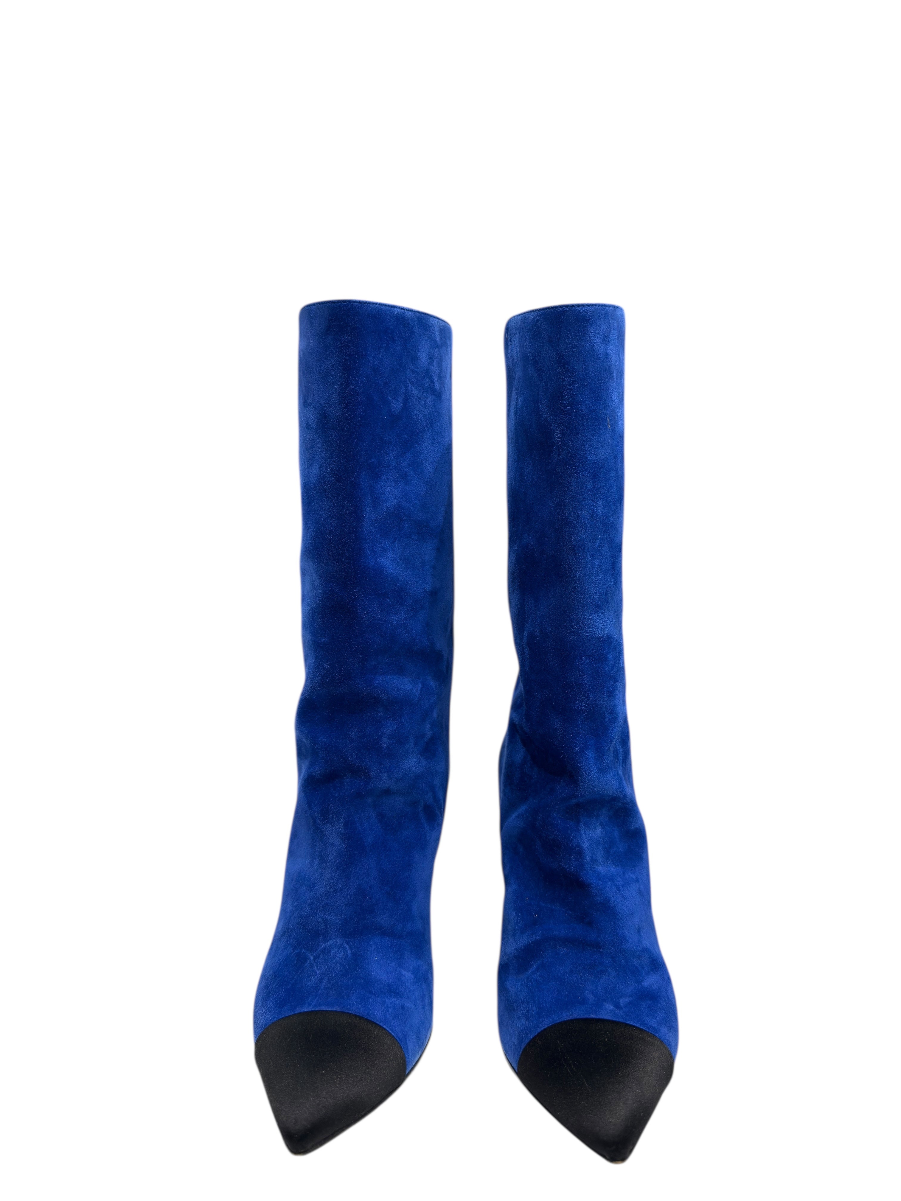 Chanel - Bottes Gabrielle Chanel Coco bleu électrique T36,5