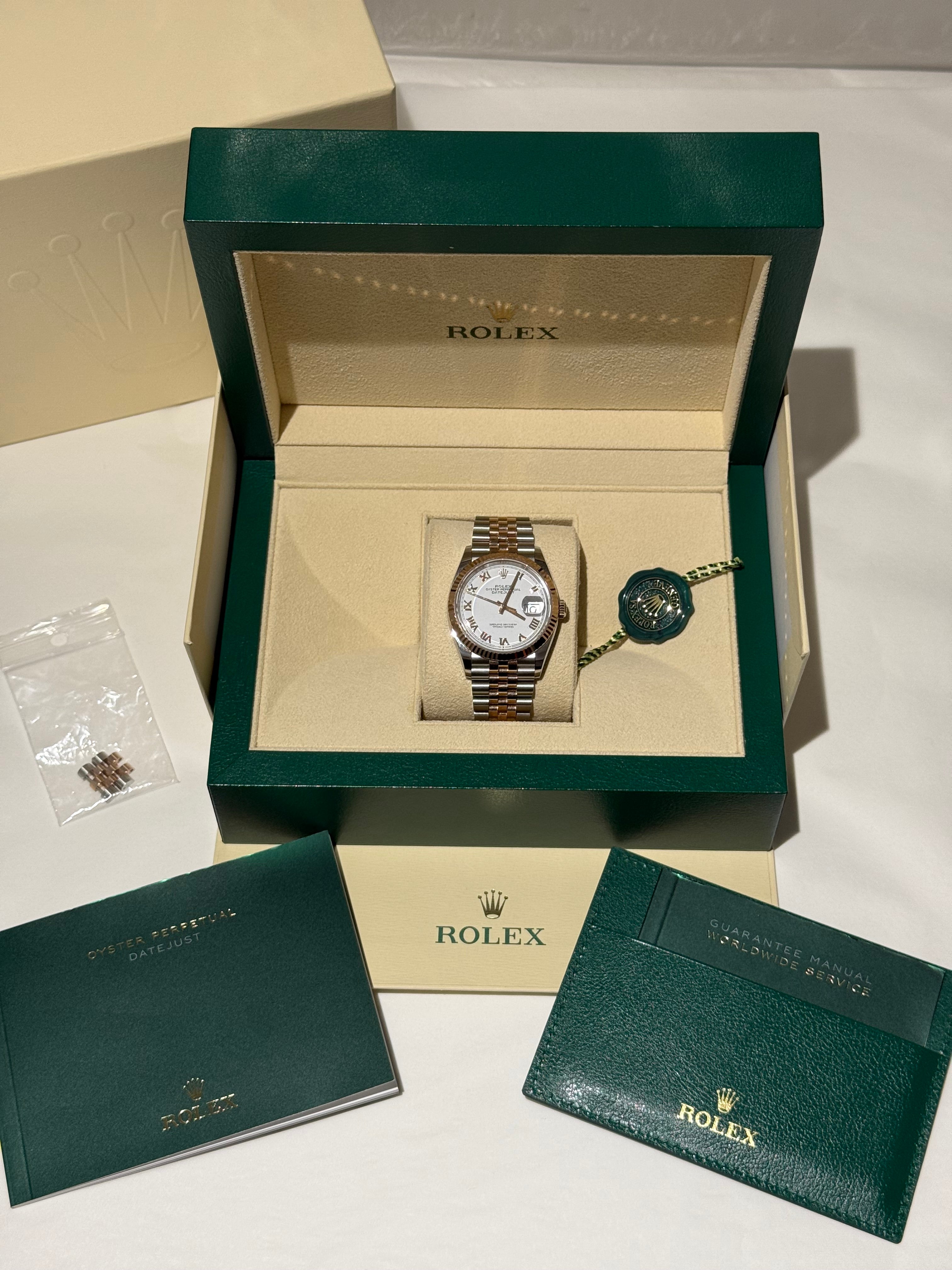 Rolex - Datejust 36mm Cannelée Or rose et jubilee