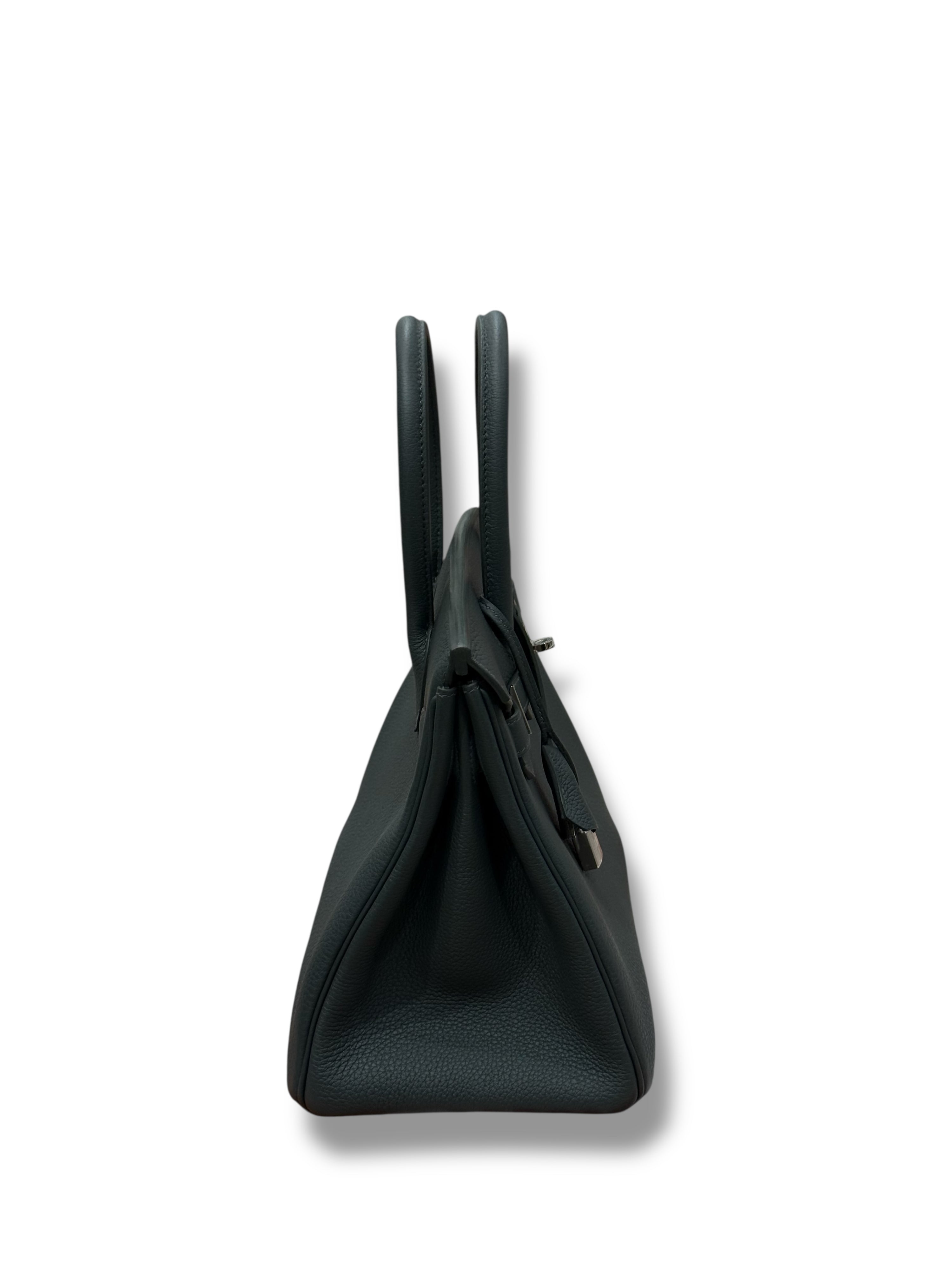 Hermès - Sac Birkin 30 Togo vert mangrove
