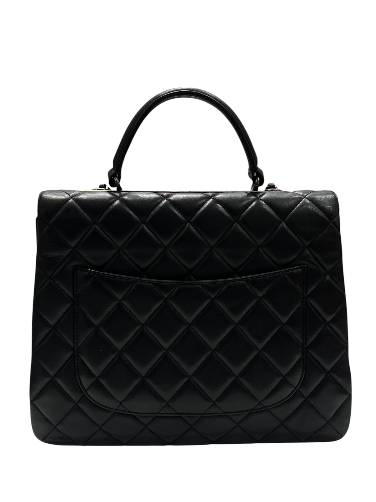 Chanel – Maxi-Trendy-Tasche aus schwarzem Lammleder
