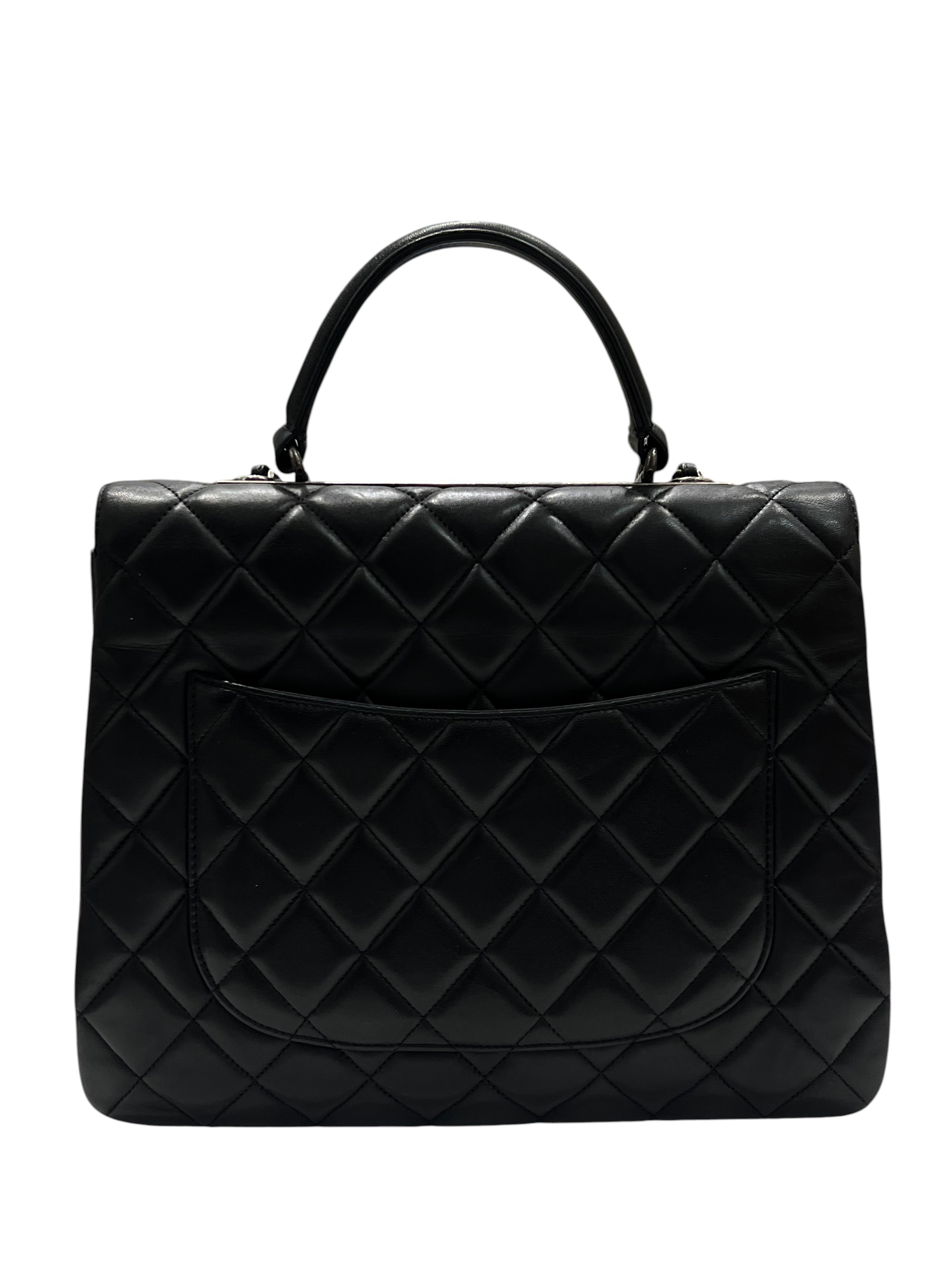 Chanel - sac maxi trendy cuir agneau noir