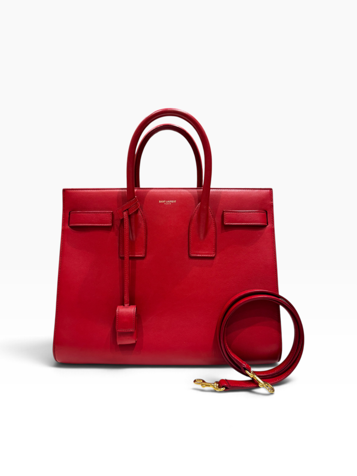 Saint Laurent - Sac de jour small rouge