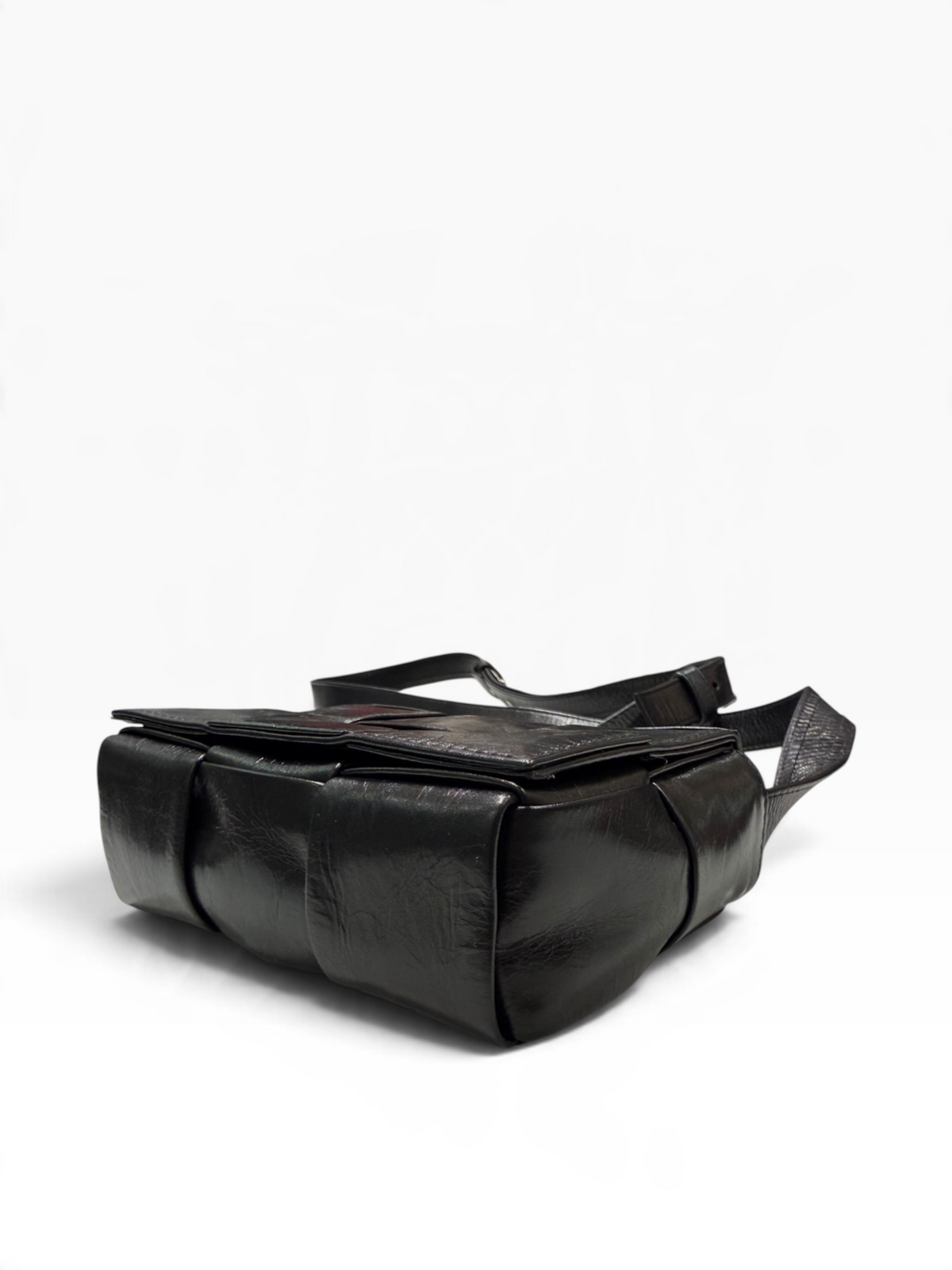 Bottega Veneta - Sac cassette mini cuir noir