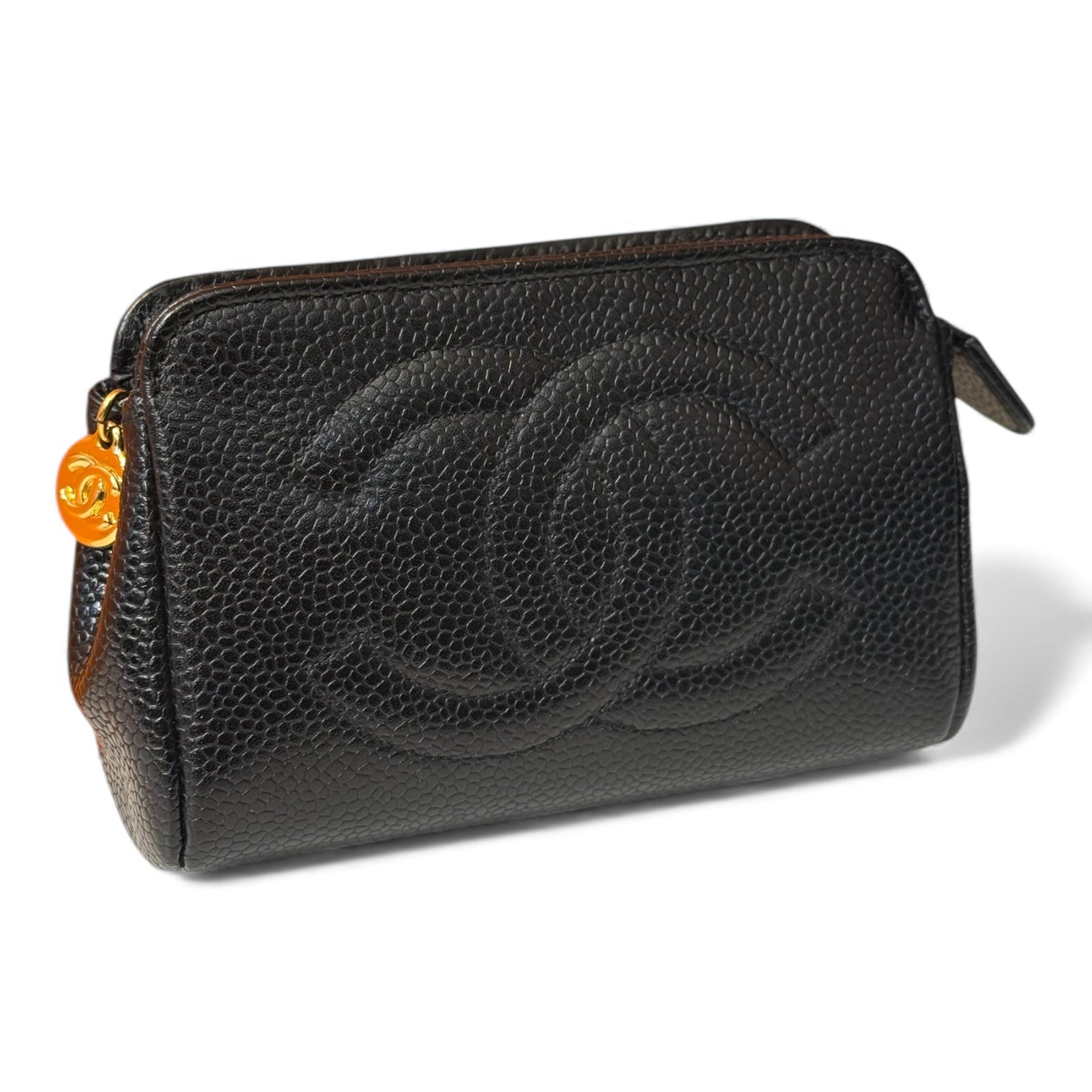 Chanel - Small caviar leather pouch