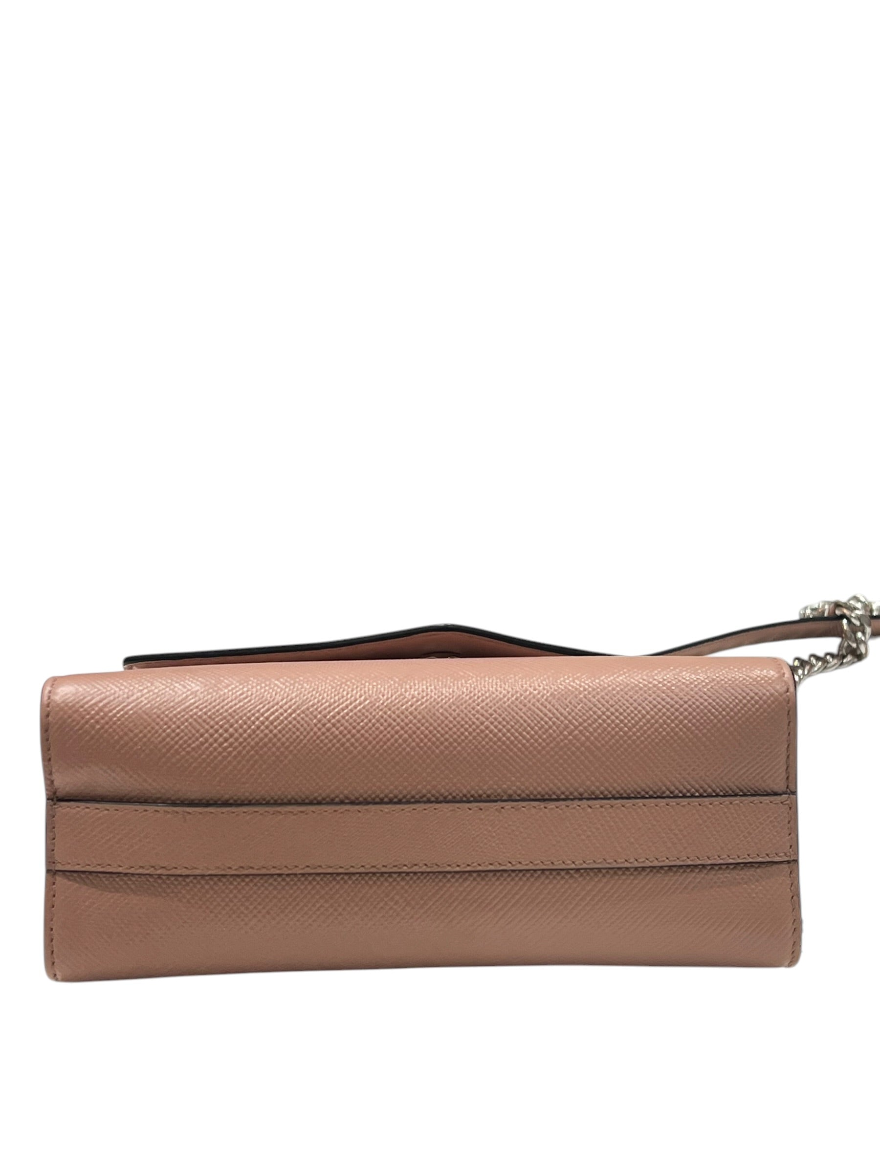 Prada - sac cuir saffiano rose nude