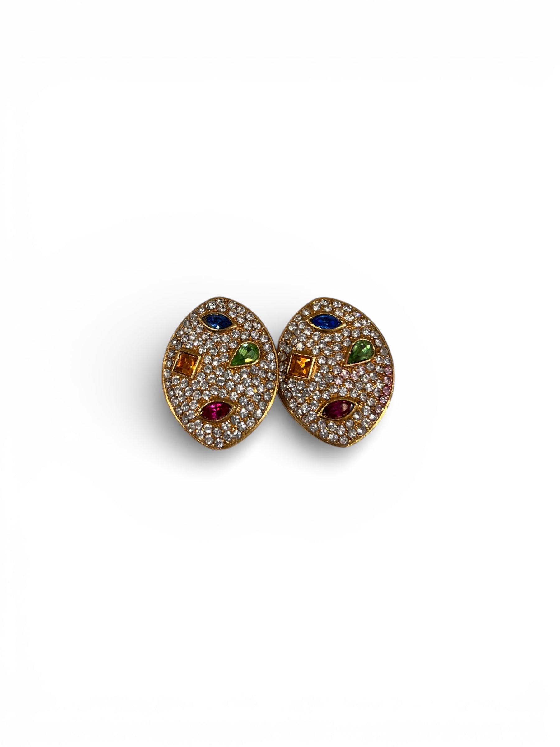 Groossens - orecchini a clip con strass e cristalli