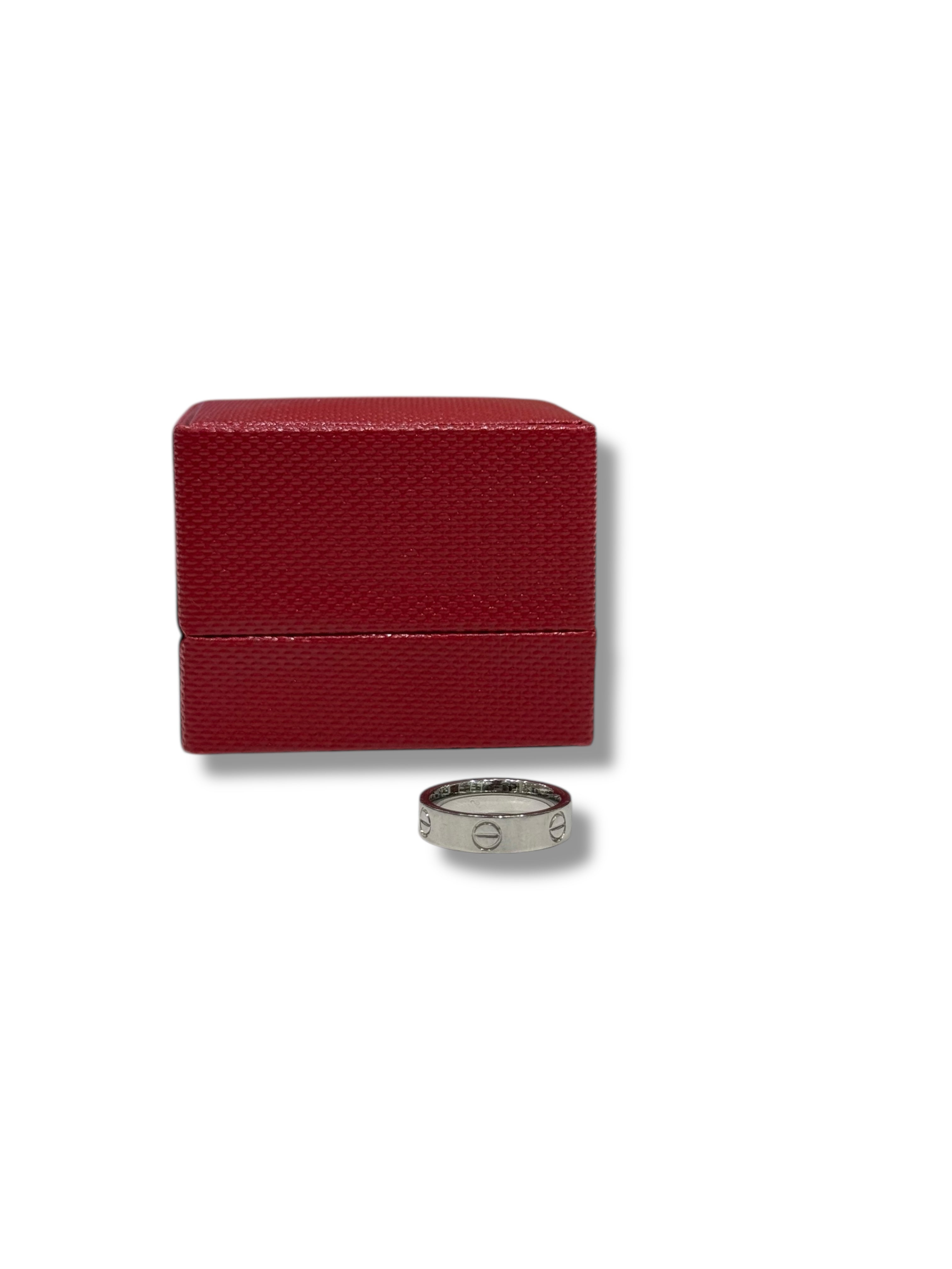 Cartier - Bague Love Classique Or gris t.51
