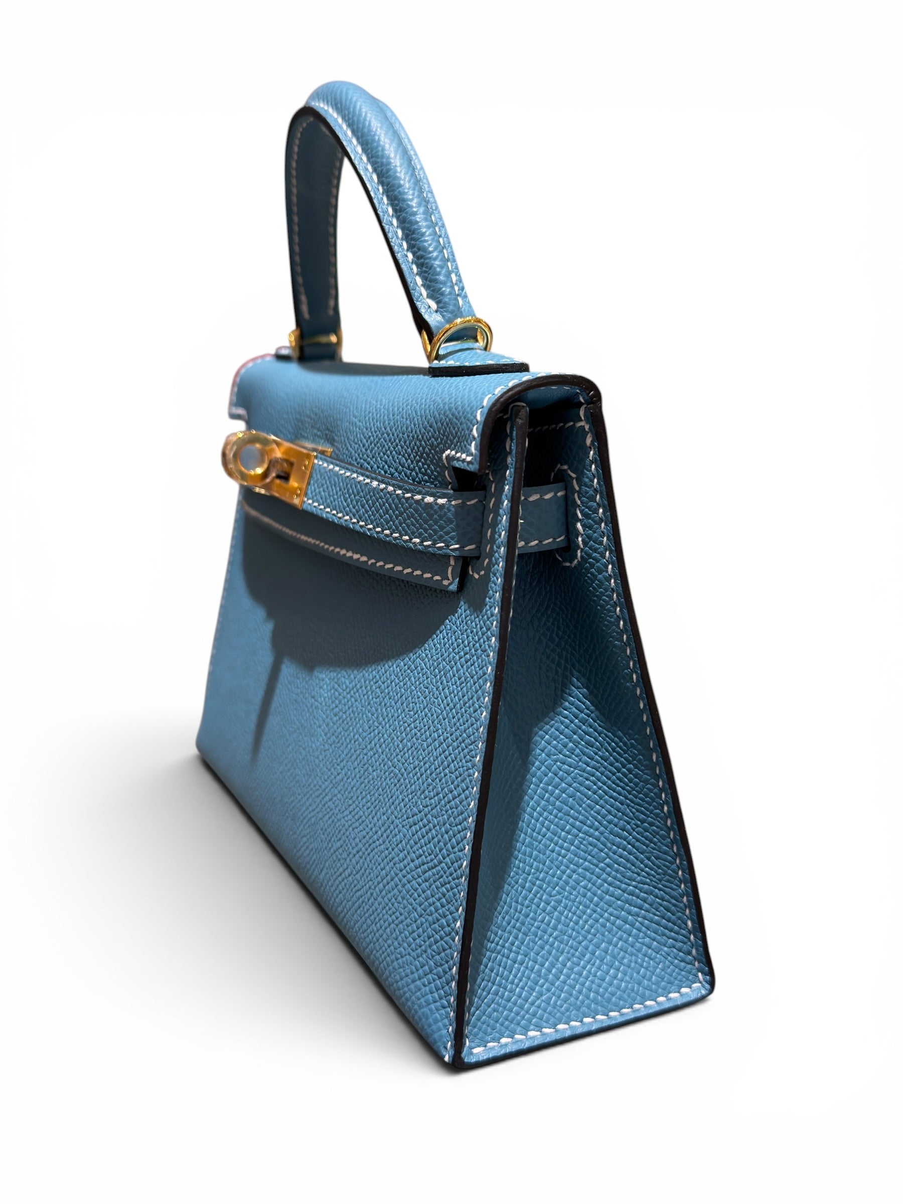 Hermès - Sac Mini Kelly Bleu Jeans