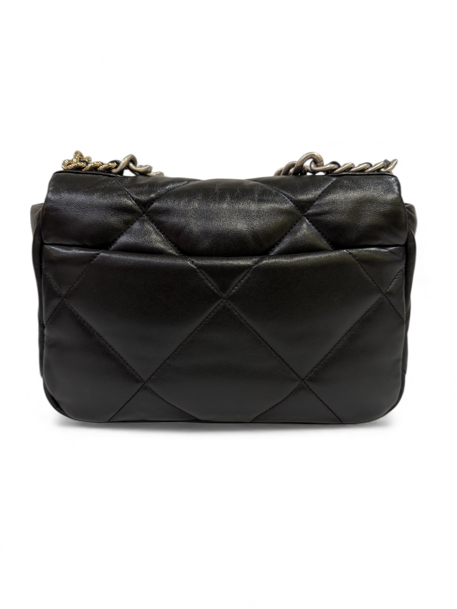 Chanel - Sac 19 fermoir argenté 26cm