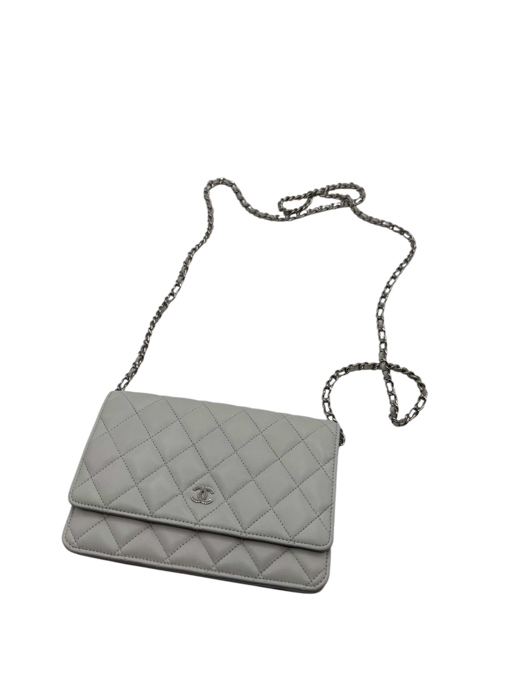 Chanel - Sac Wallet On Chain gris perle