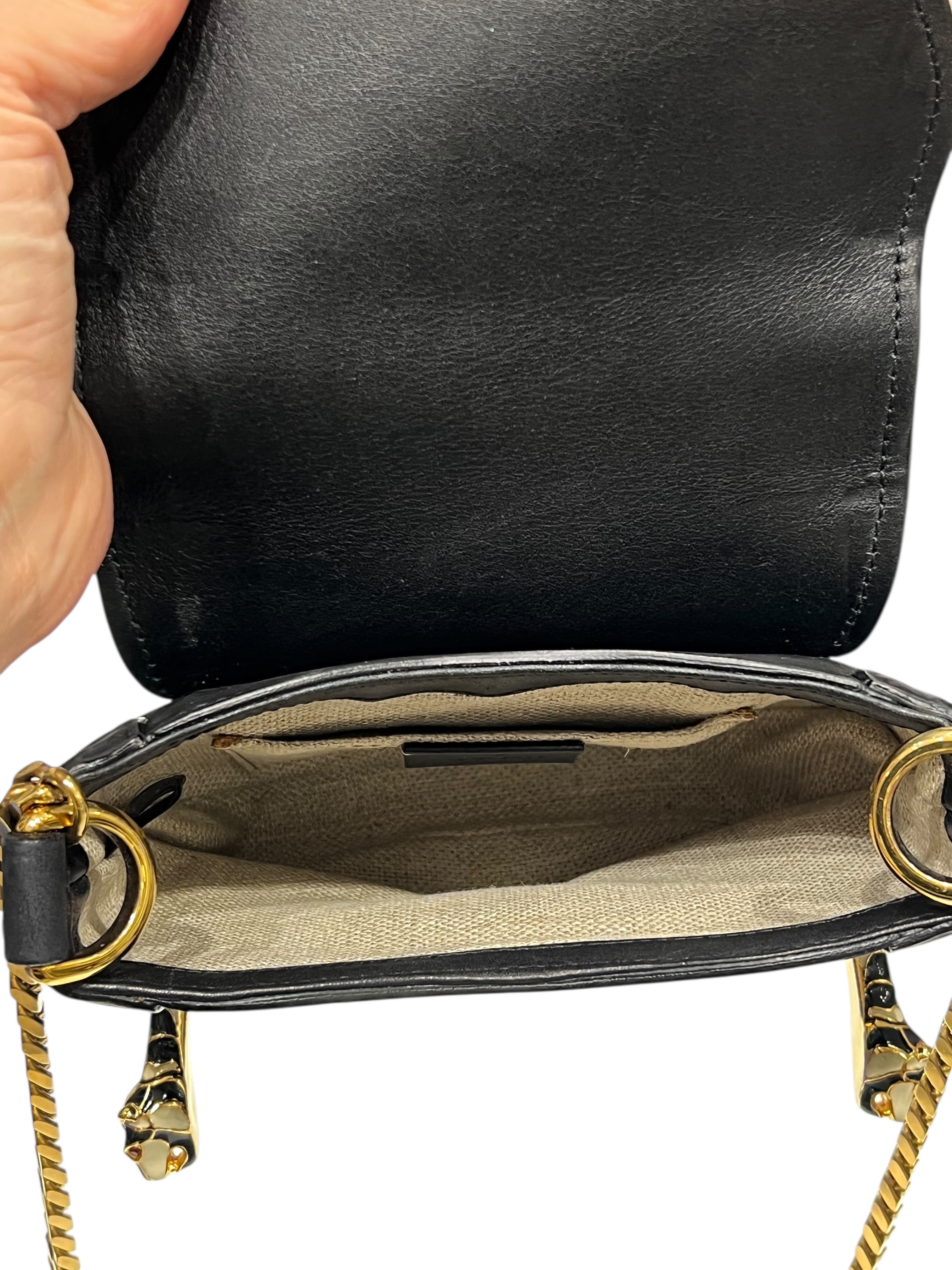 Gucci - mini sac tigrette daim noir