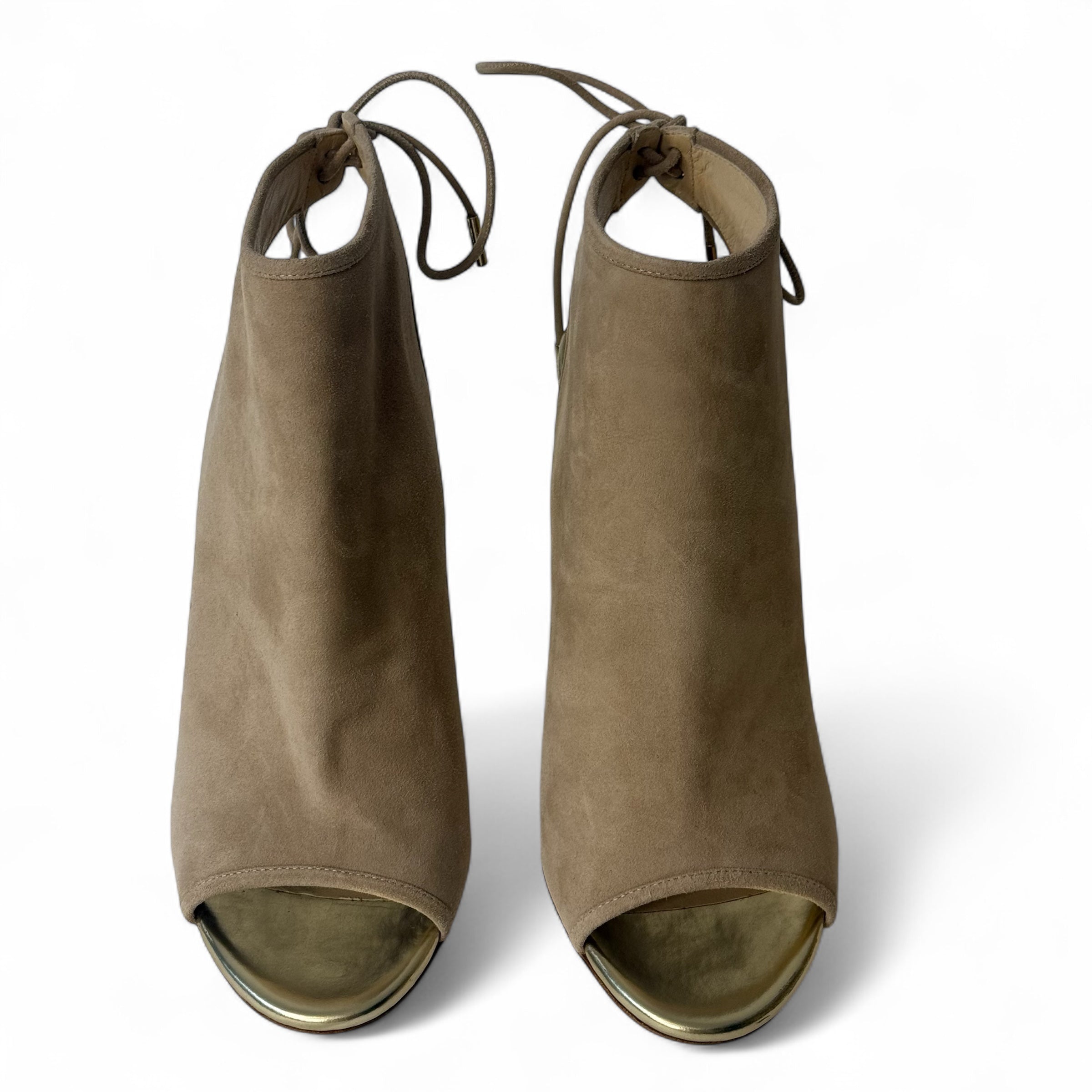 Jimmy Choo - Stivaletti in camoscio con punta aperta