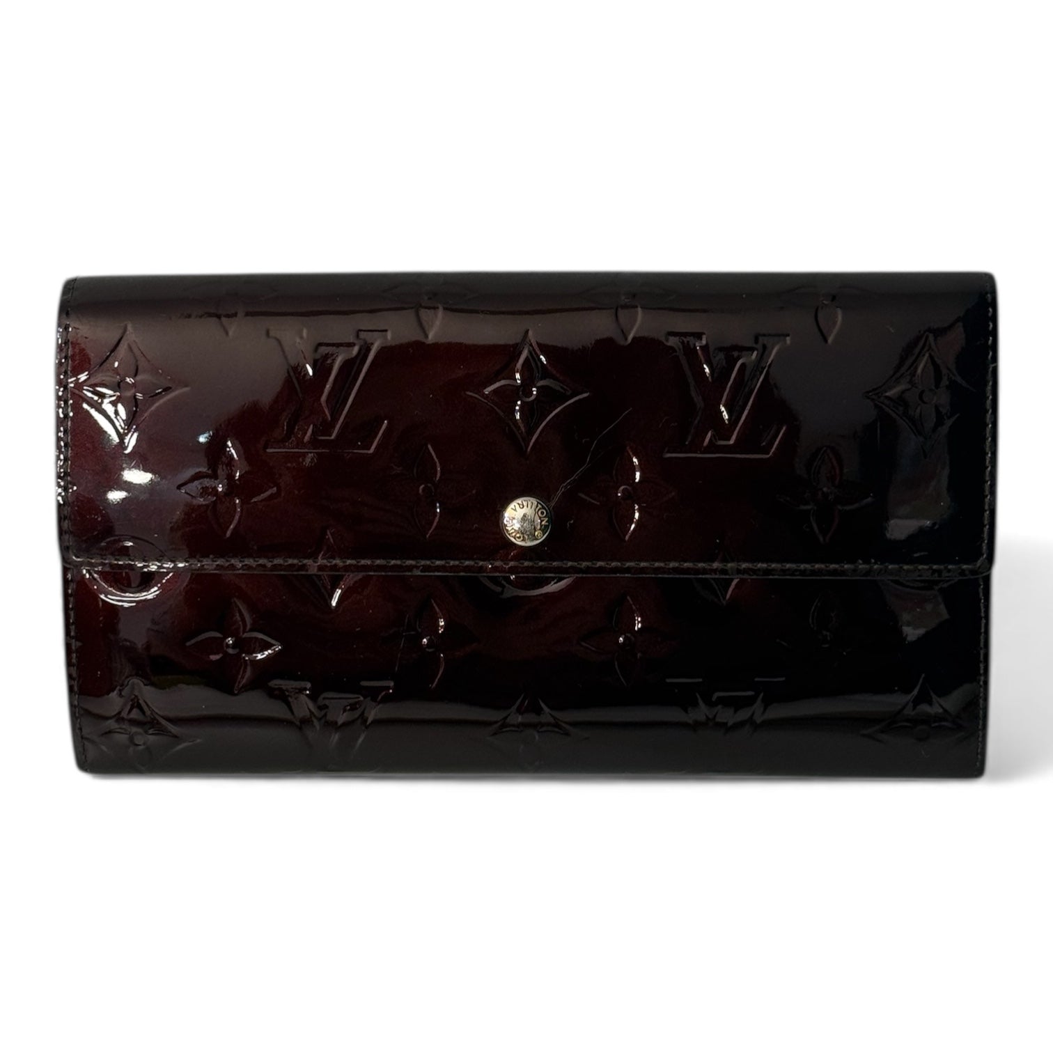 Louis Vuitton - Porte monnaie cuir vernis monogramme