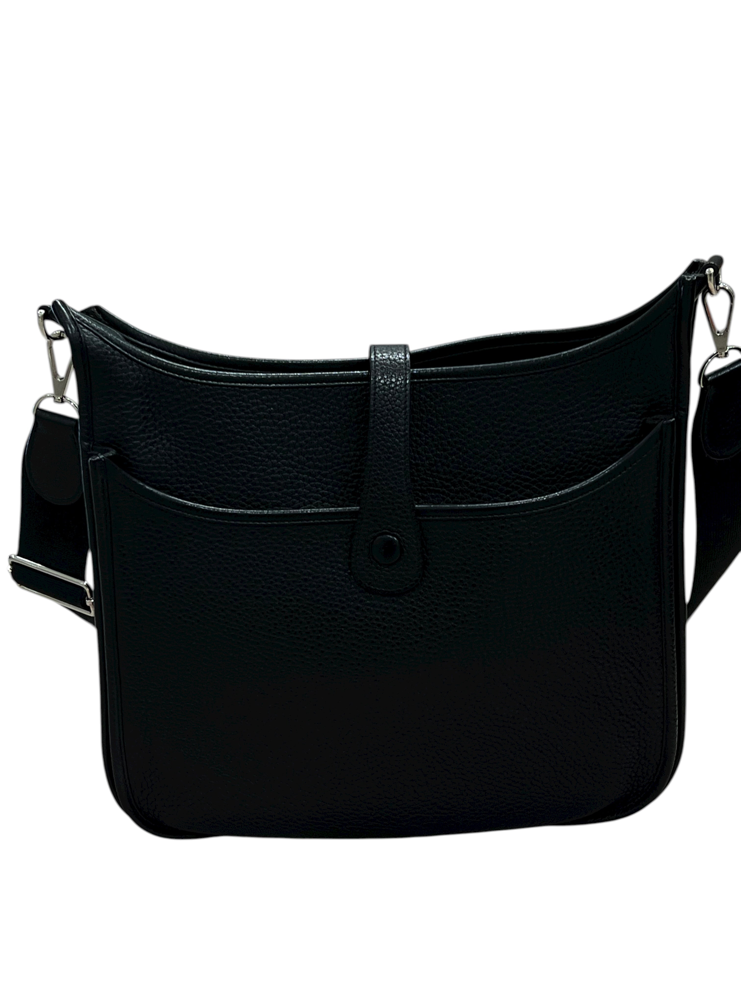 Hermès - sac Evelyne PM 29cm cuir clémence noir