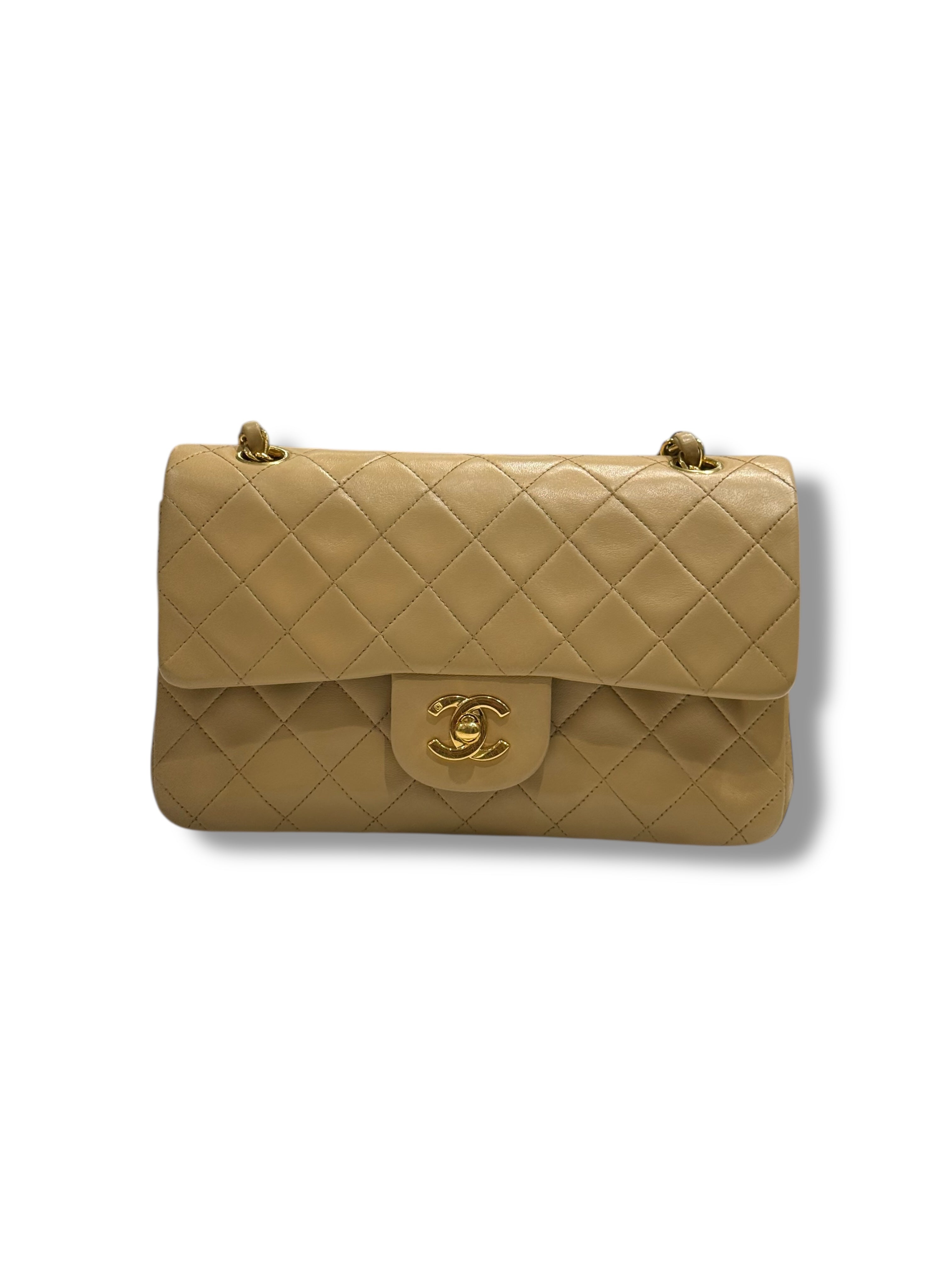 Chanel - sac classique Timeless small cuir Camel