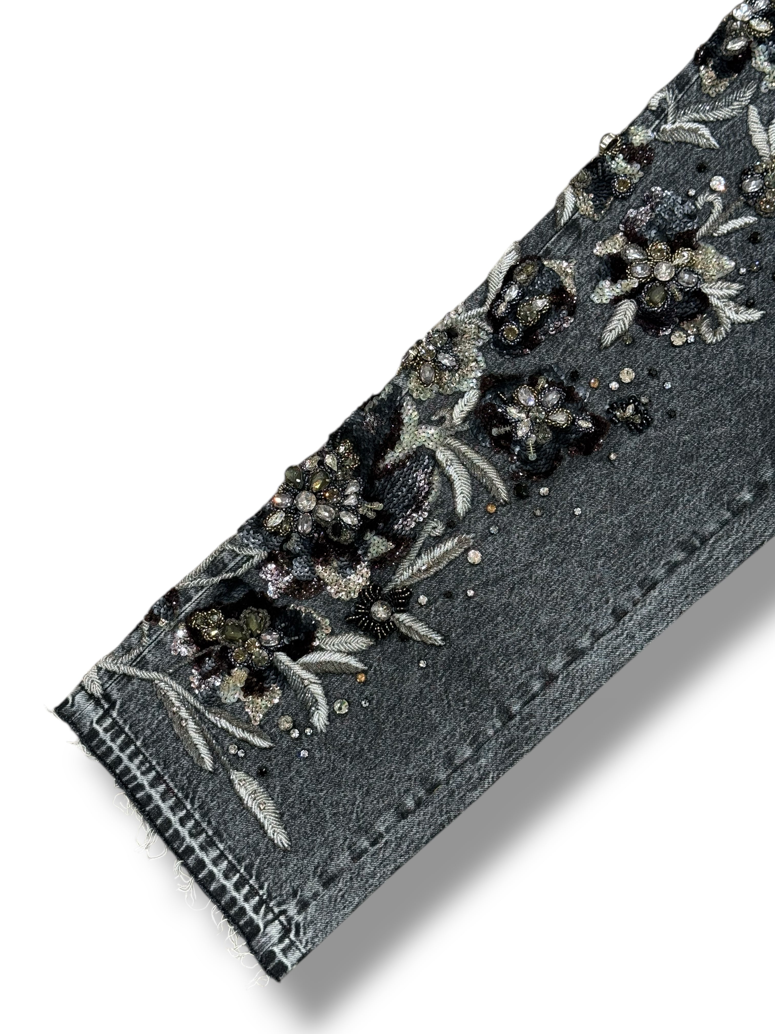 Gucci - Pantalon en denim orné de bijoux GUCCI