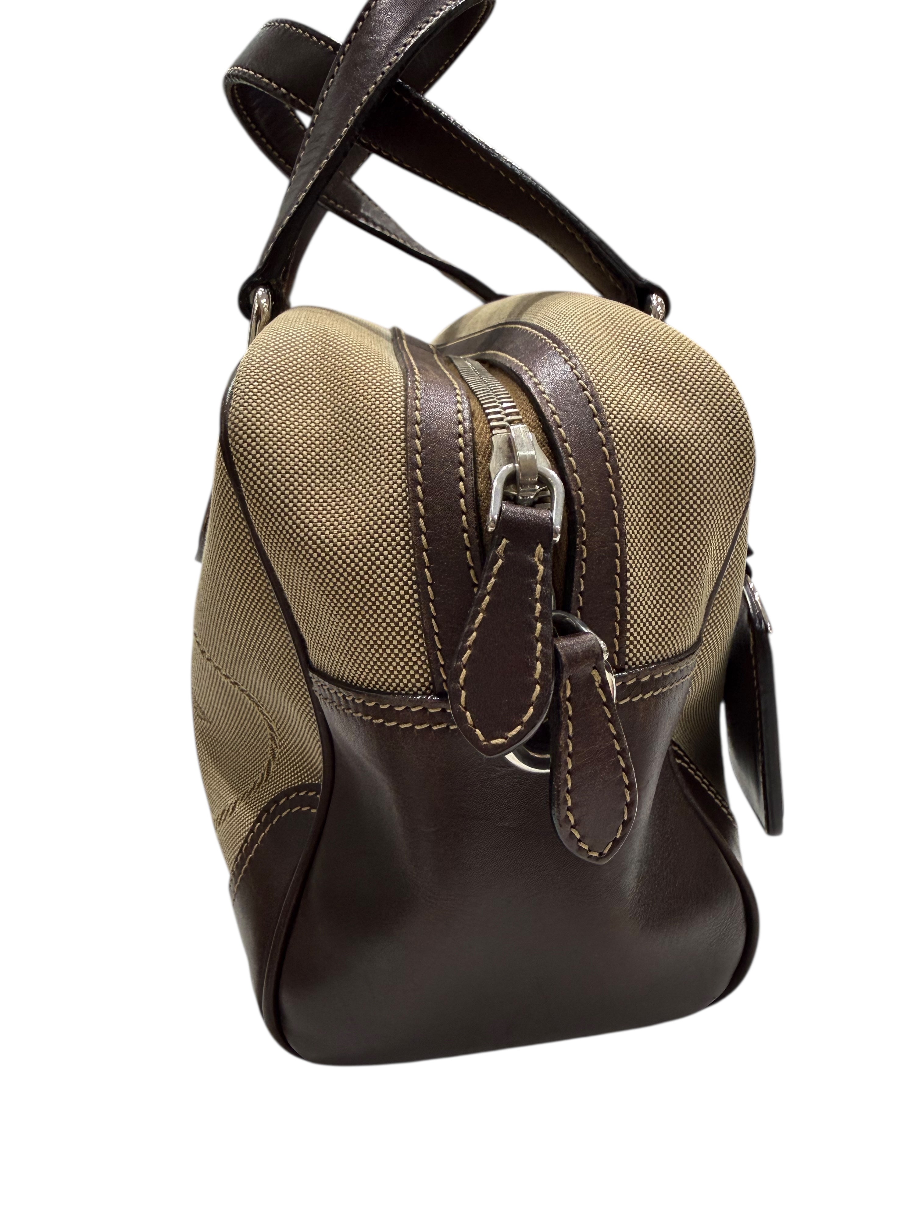 Prada - Sac Canapa Logo en toile et cuir