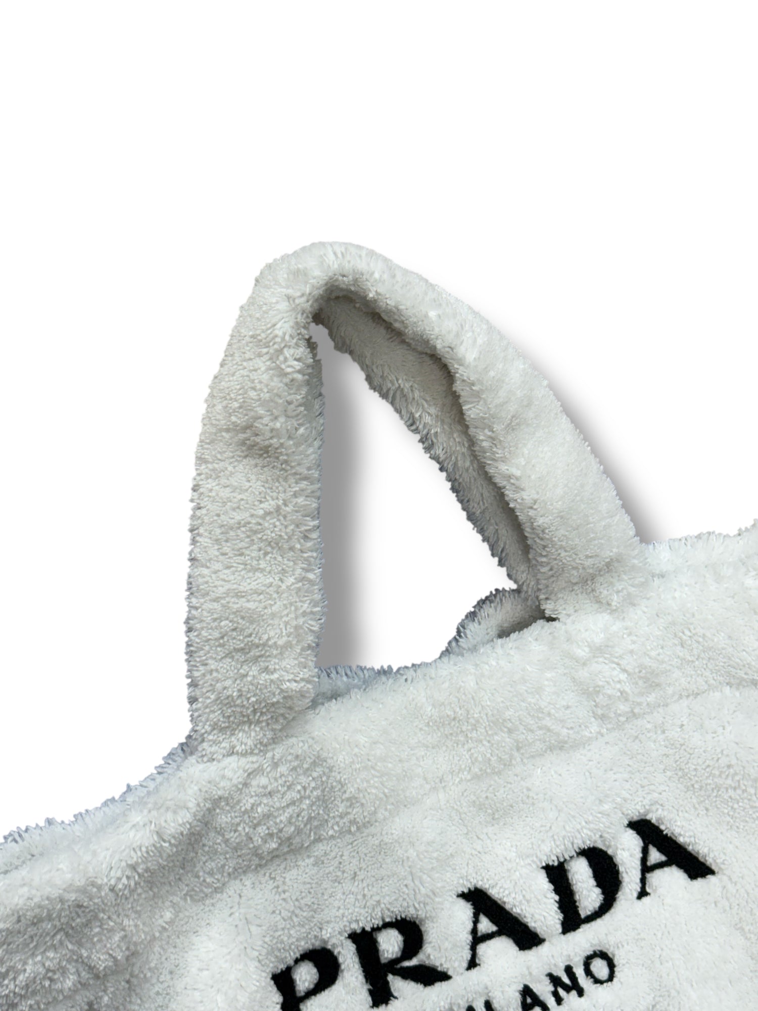 Prada - Sac Cabas blanc éponge GM