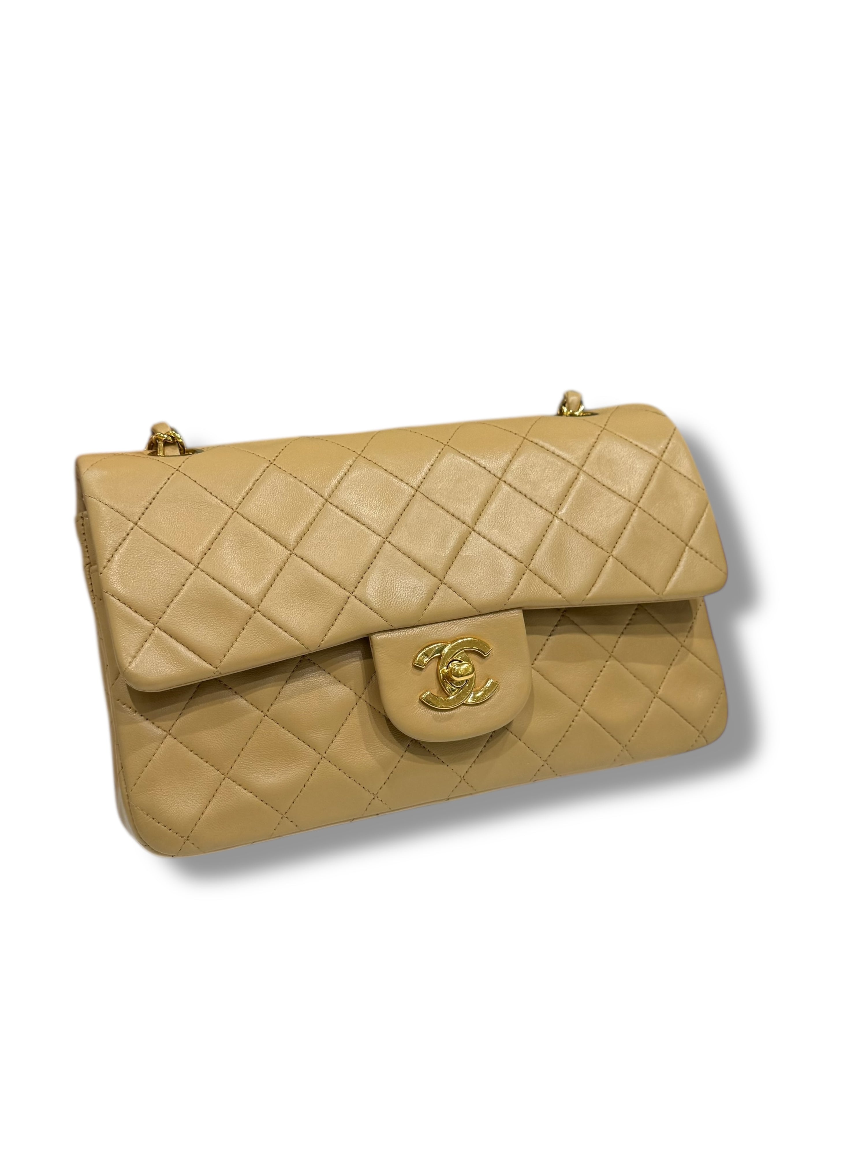 Chanel - Borsa classica Timeless Small in pelle color cammello