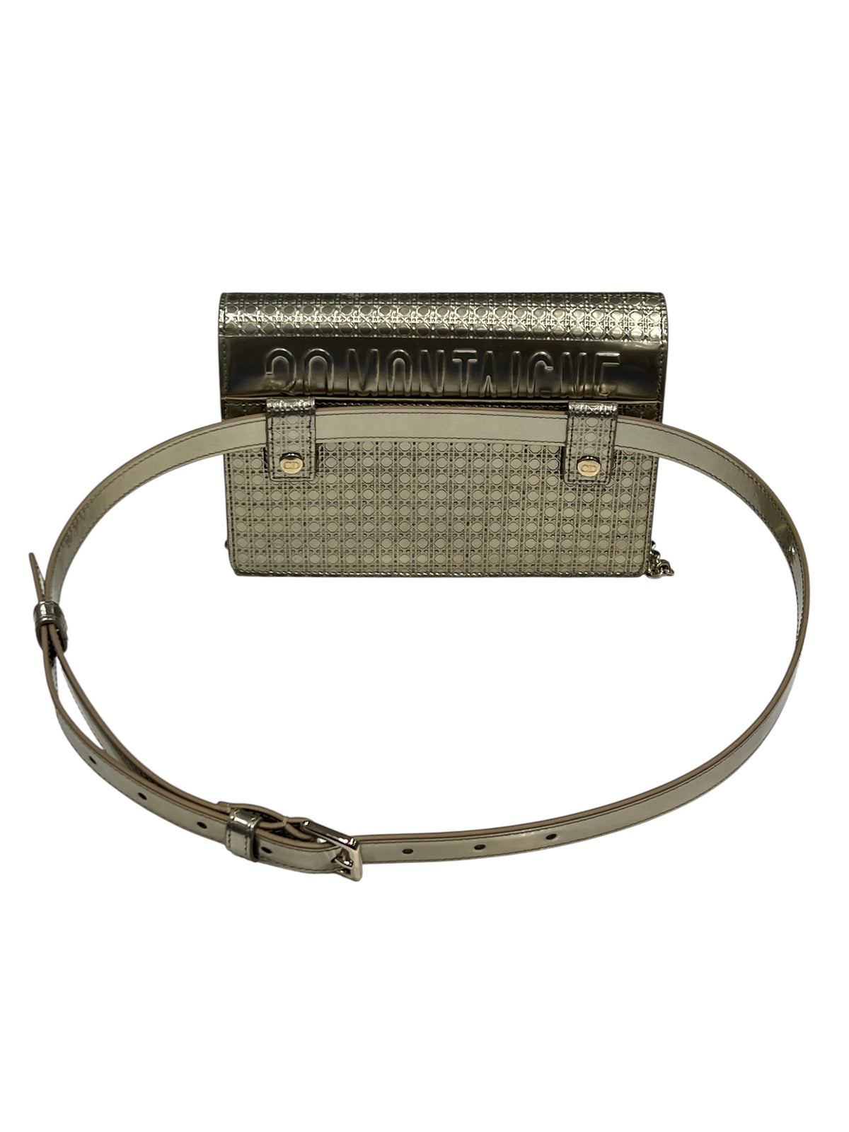 Dior – Gürteltasche 30 Montaigne aus champagnerfarbenem Leder