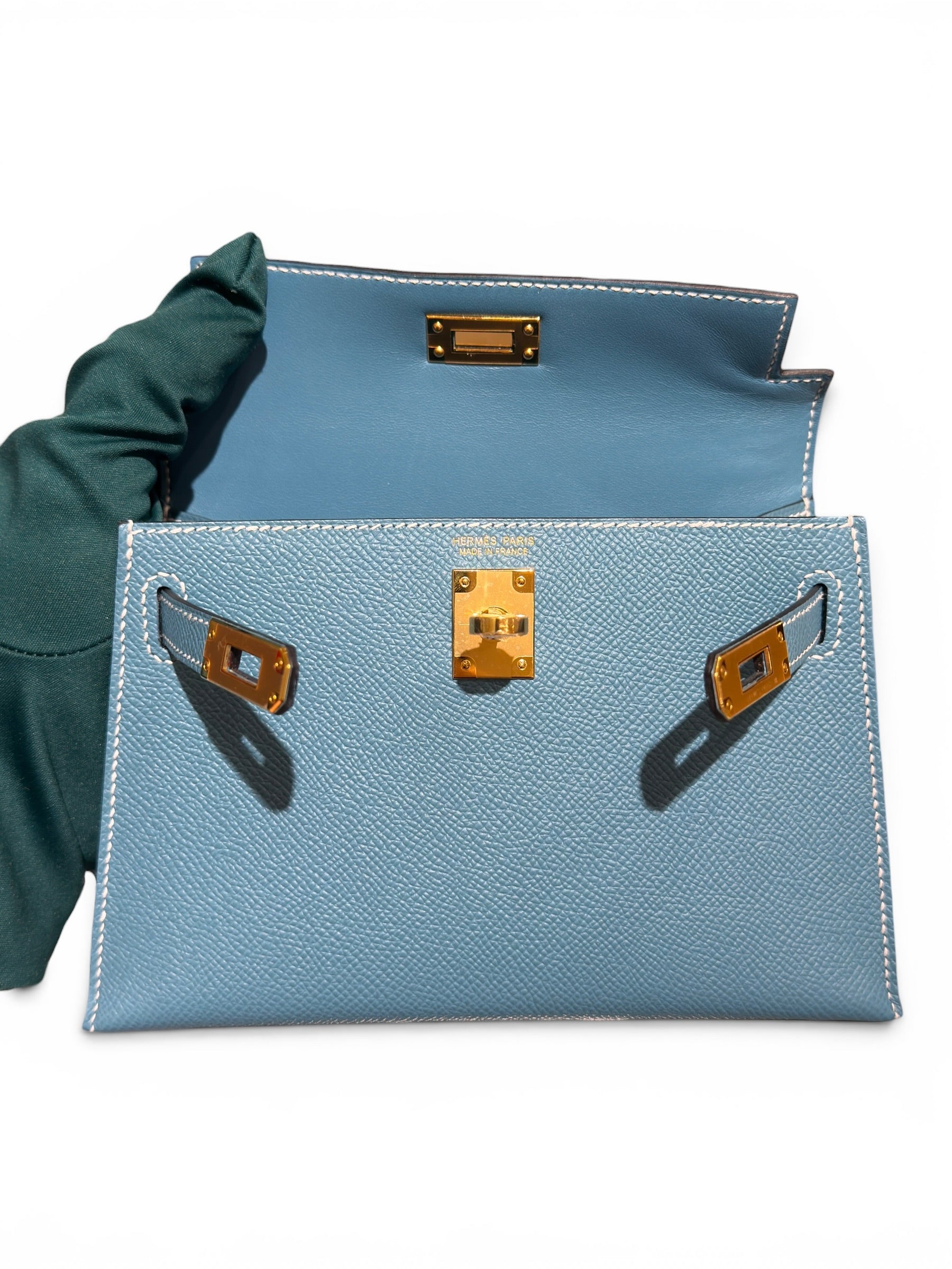 Hermès - Sac Mini Kelly Bleu Jeans