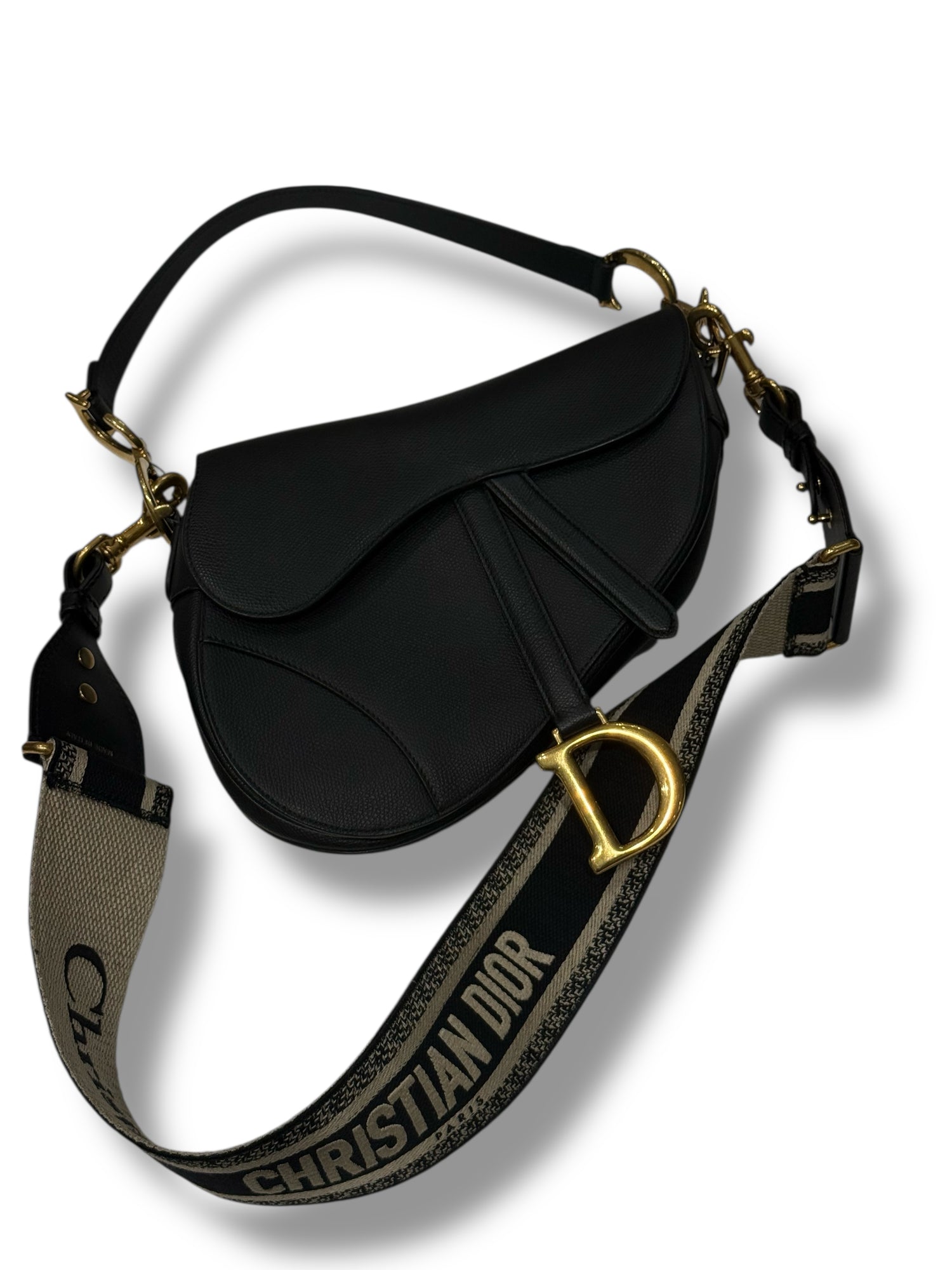 Dior - Sac Saddle à bandoulière noir