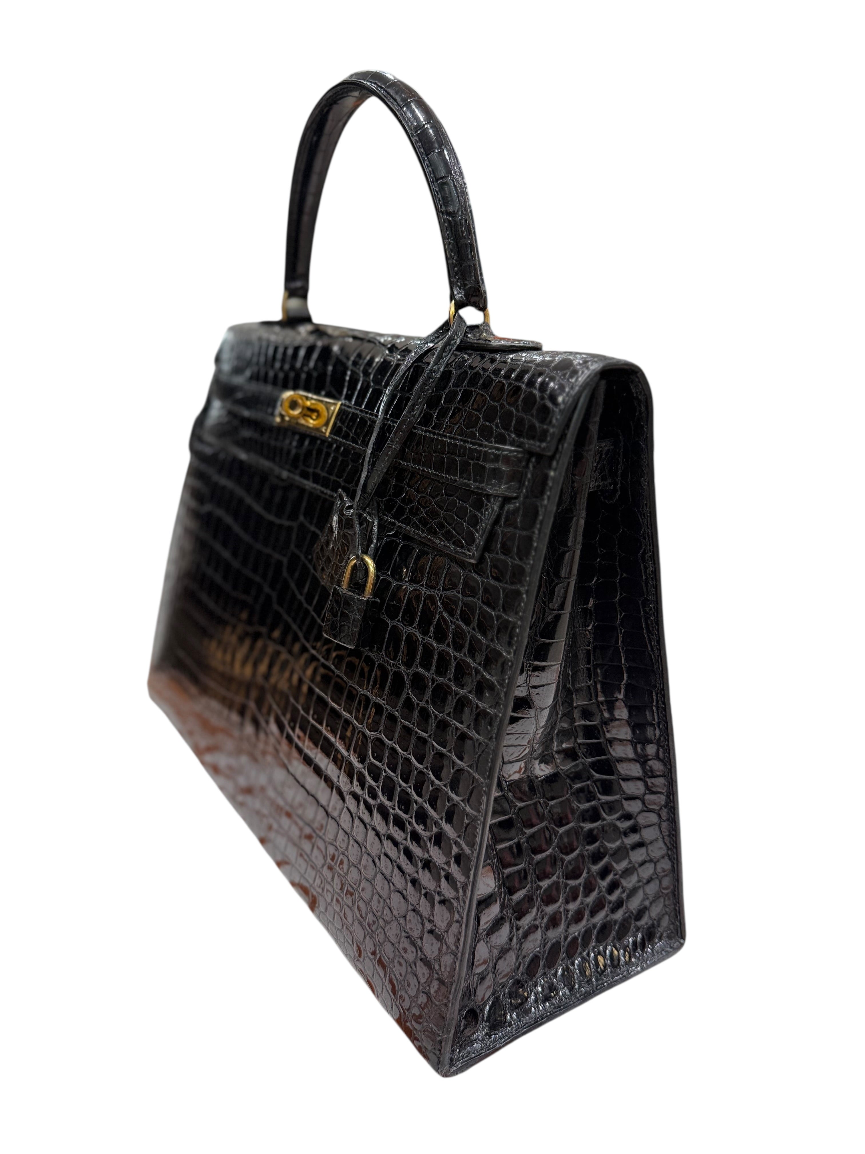 Hermès - Sac Kelly 35 alligator vintage 1977