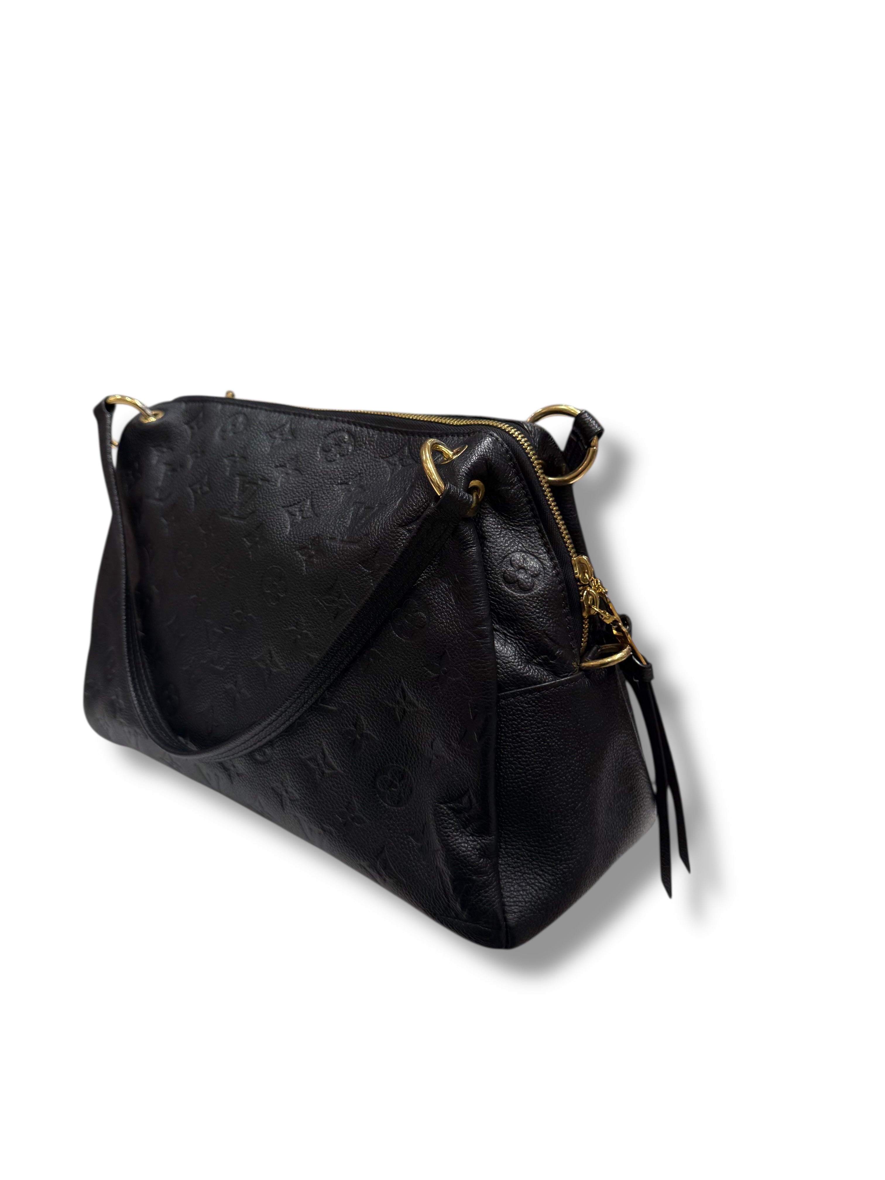 Louis Vuitton - Sac Ponthieu cuir empreintes noir