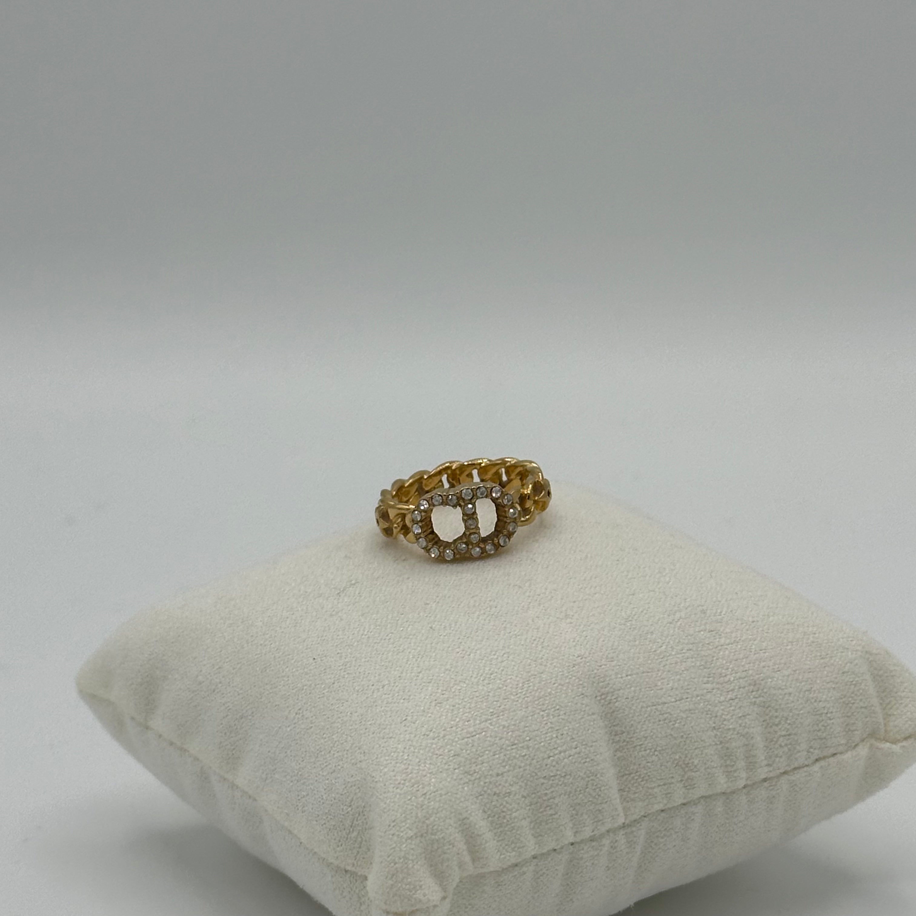 Dior - Bague CD strass