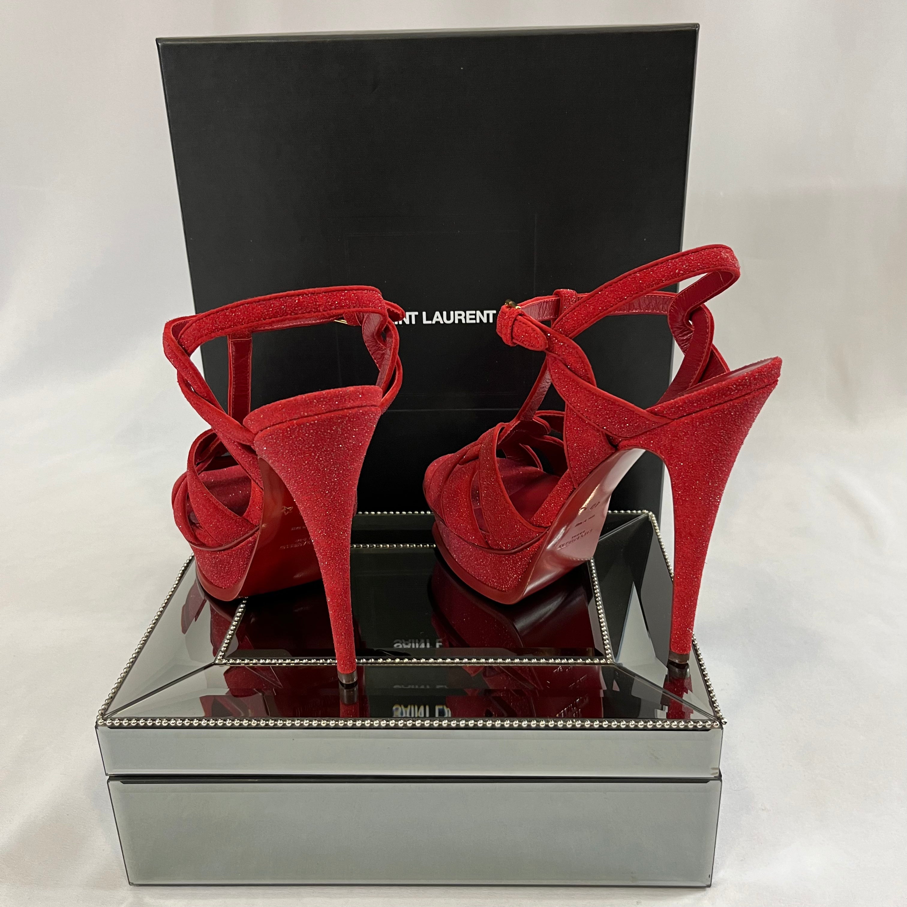 Saint Laurent - Sandales spartiates Tribute à paillettes