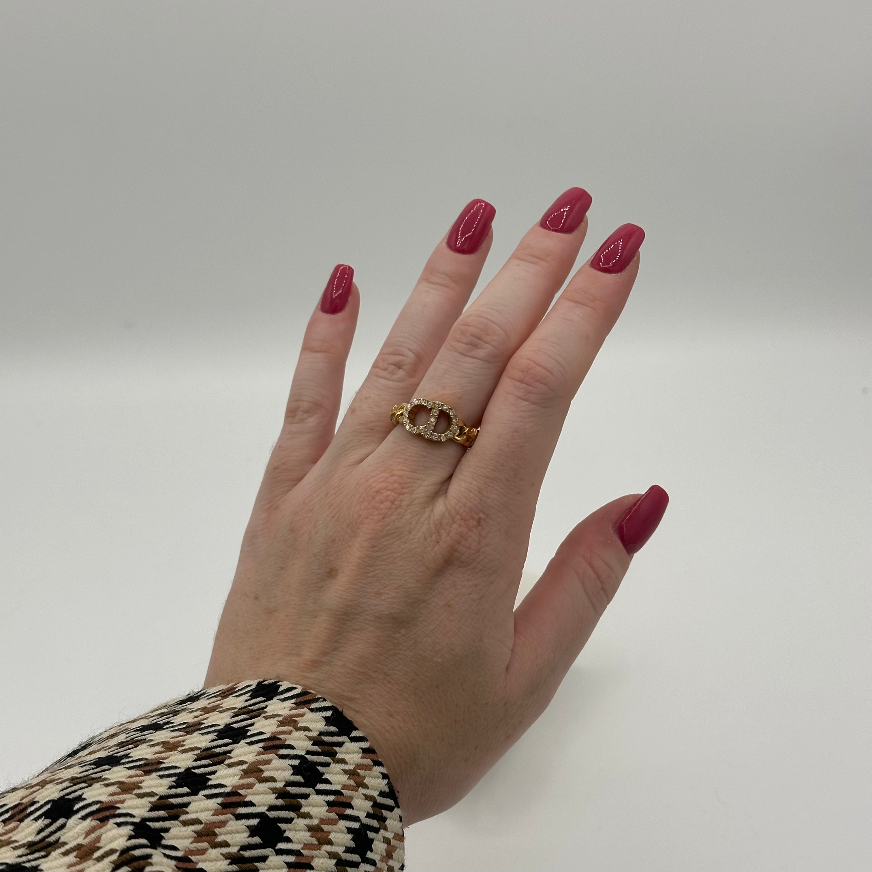 Dior - Bague CD strass